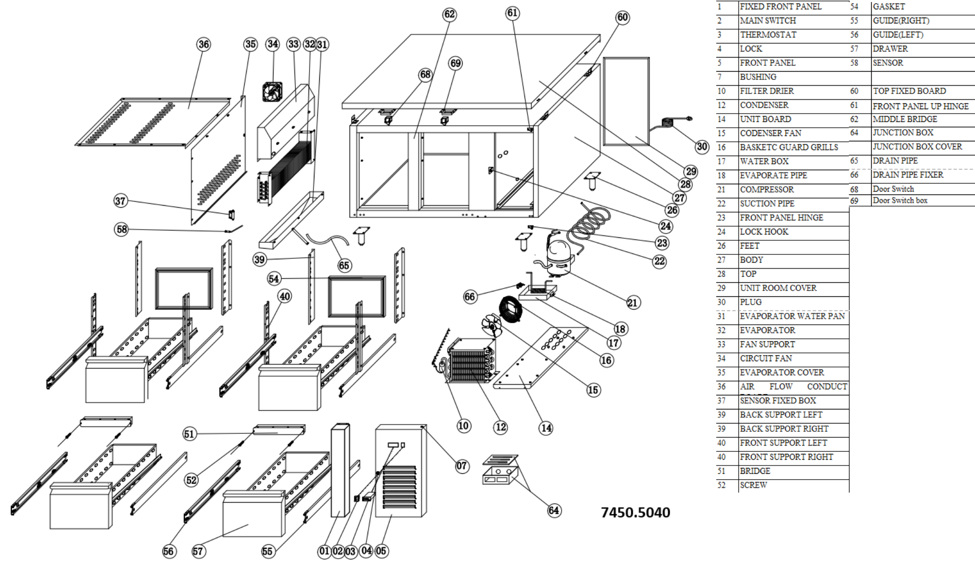 Picture of Combisteel Energy Line Four-Drawer Refrigerated Counter - 105 L