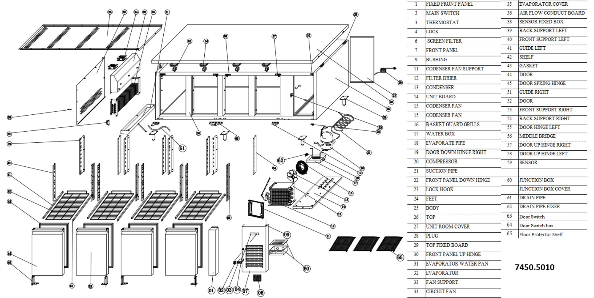 Picture of Combisteel Energy Line Four-Door Refrigerated Counter - 393 L