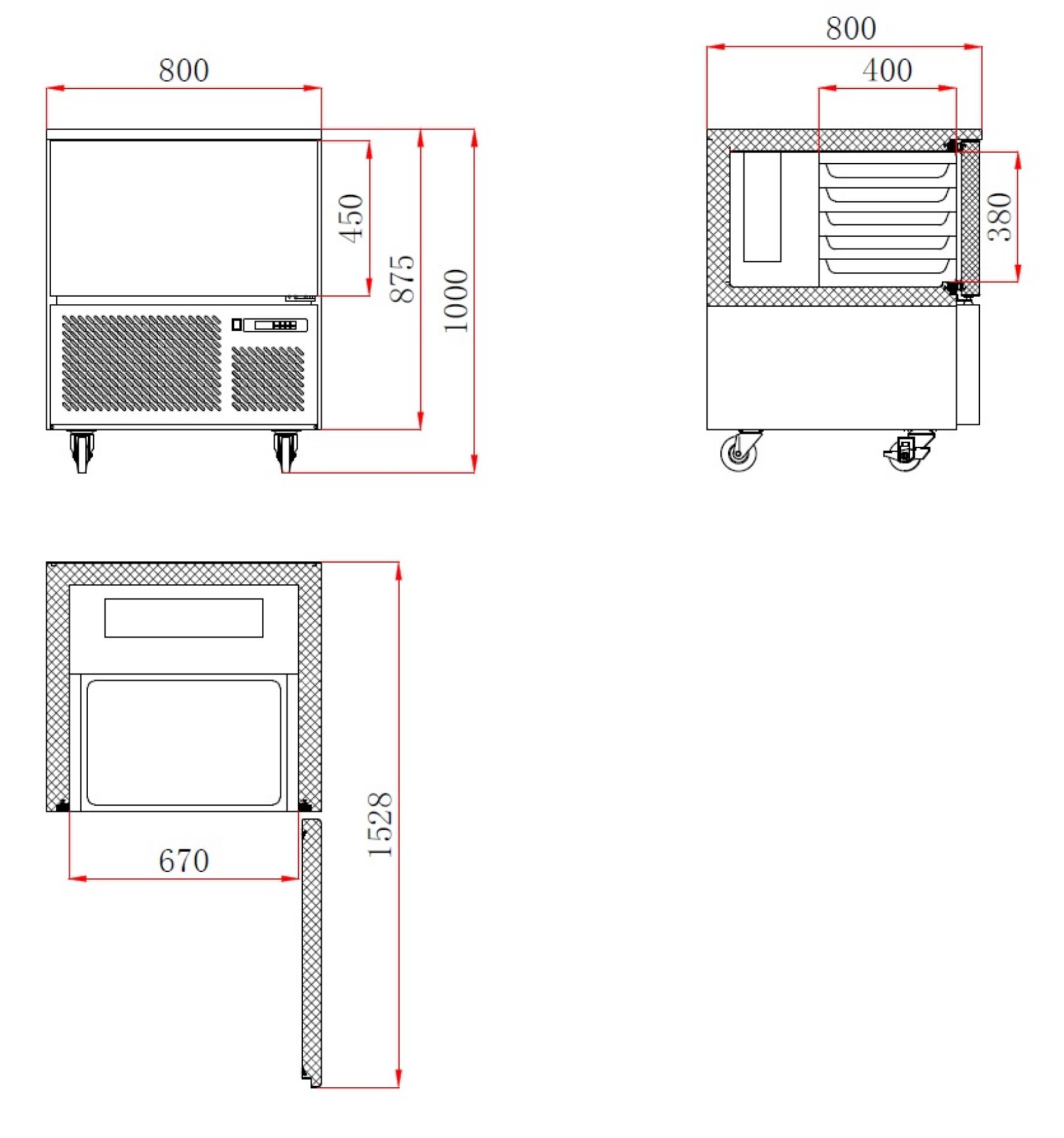 Picture of Combisteel Blast Chiller 5 x 1/1 GN - 20 kg Chilling