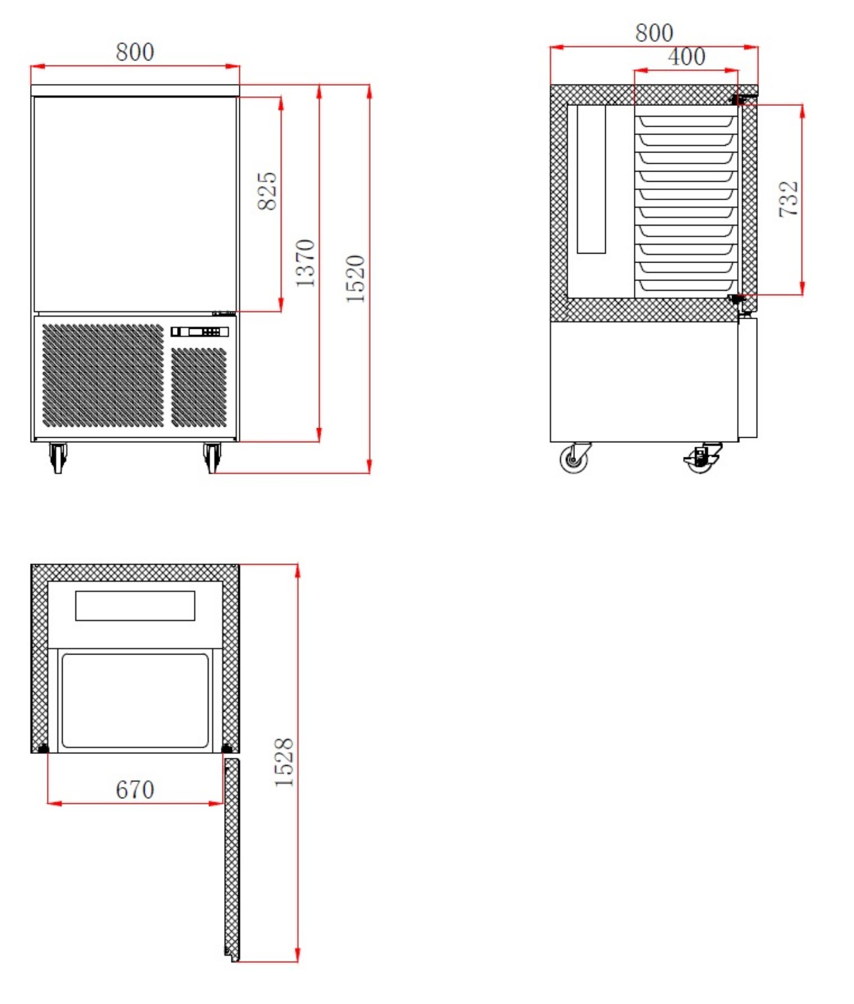 Picture of Combisteel Blast Chiller 10 x 1/1 GN - 40 kg Chilling