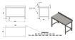 Picture of Combisteel 700 mm Open-Frame Worktable with Upstand - 900 mm