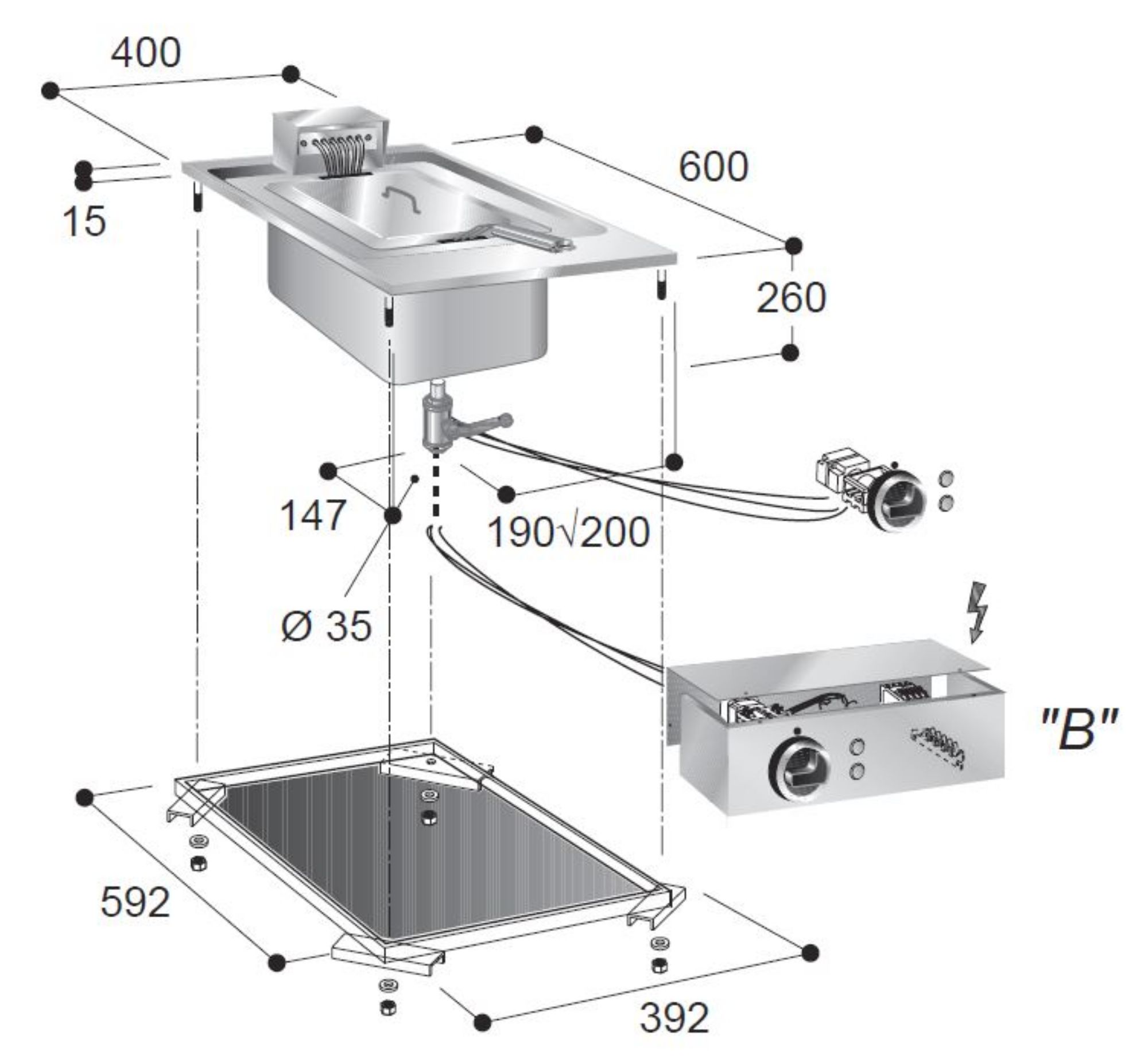 Picture of Combisteel Electric Fryer 1 x 10 L - 7.25 kW