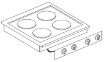 Picture of Combisteel Four-Plate Electric Range - 400 V