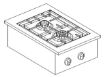 Picture of Combisteel Drop-In Two-Burner Gas Range - 9 kW