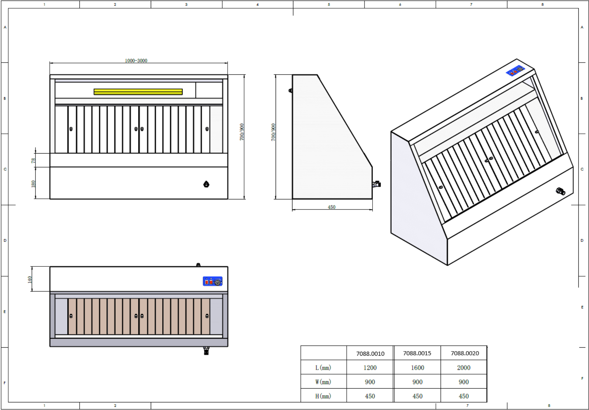 Picture of Combisteel 900 Wall-Mounted Hood Complete - 1600 mm