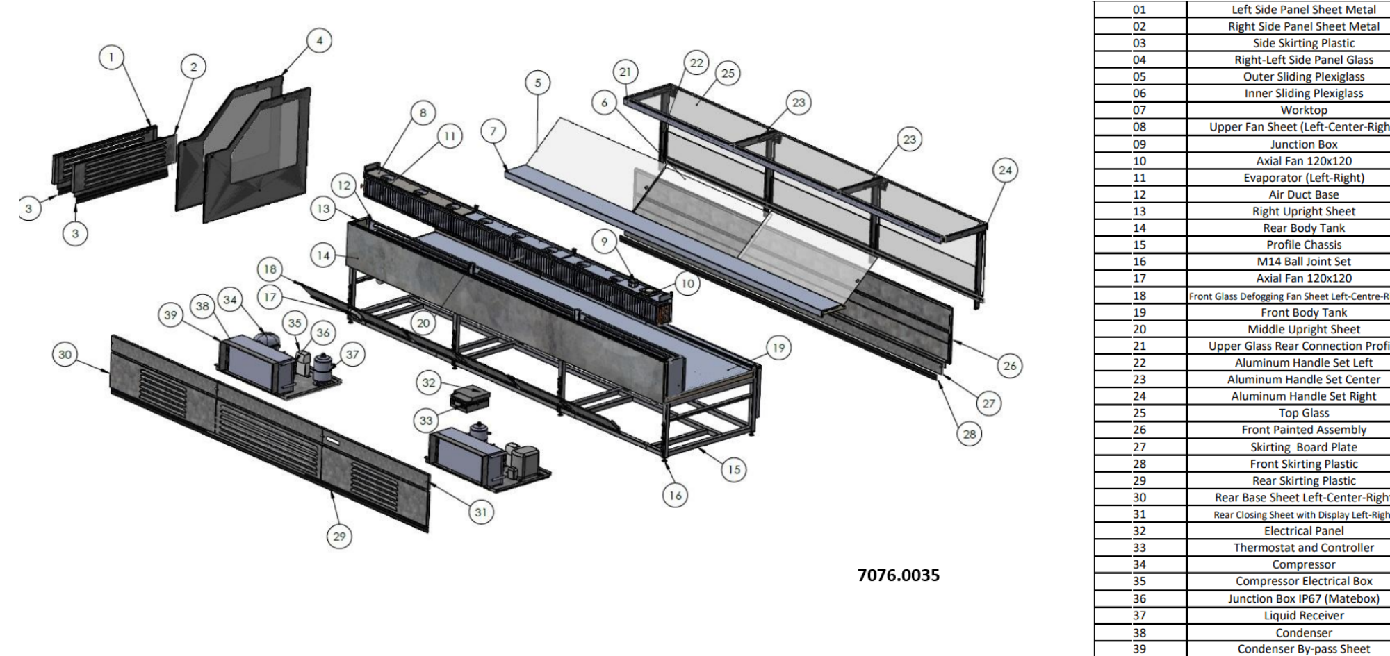 Picture of Combisteel Rick 4.0 Meat Display with Plate Cooling - 1487 L
