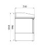 Picture of Combisteel Three-Door Pizza Counter with Granite Worktop - 230 L