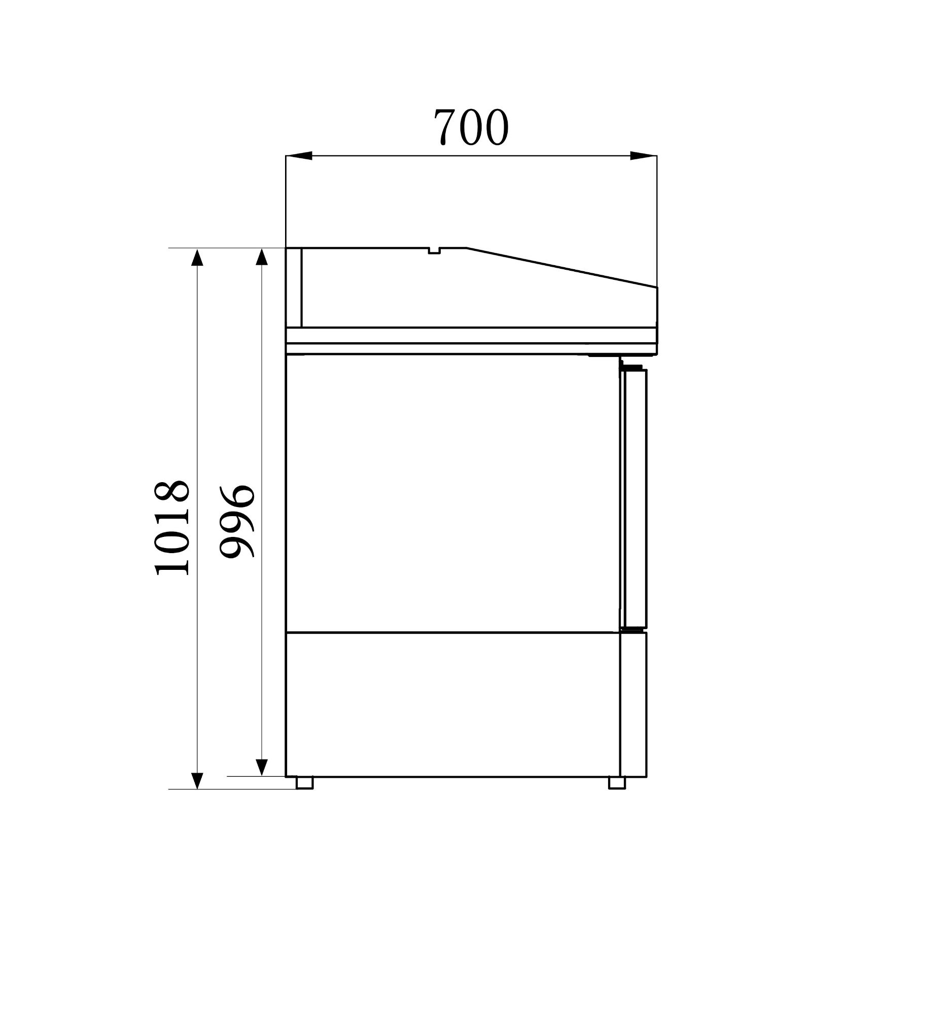 Picture of Combisteel Three-Door Pizza Counter with Granite Worktop - 230 L
