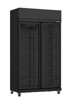 Picture of Combisteel Black Two-Door Glass Refrigerator - 770 L