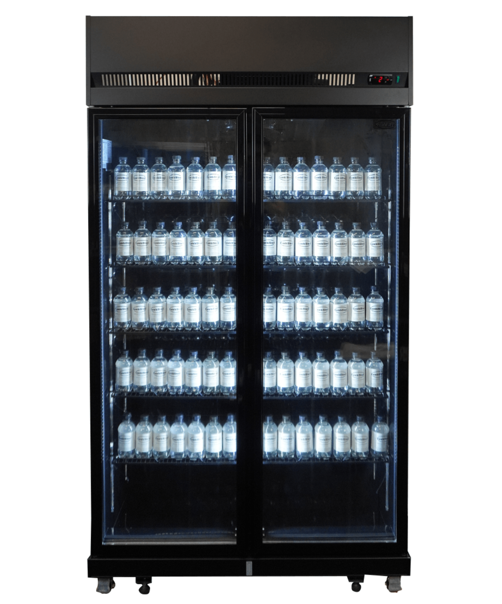 Picture of Combisteel Black Two-Door Glass Refrigerator - 770 L