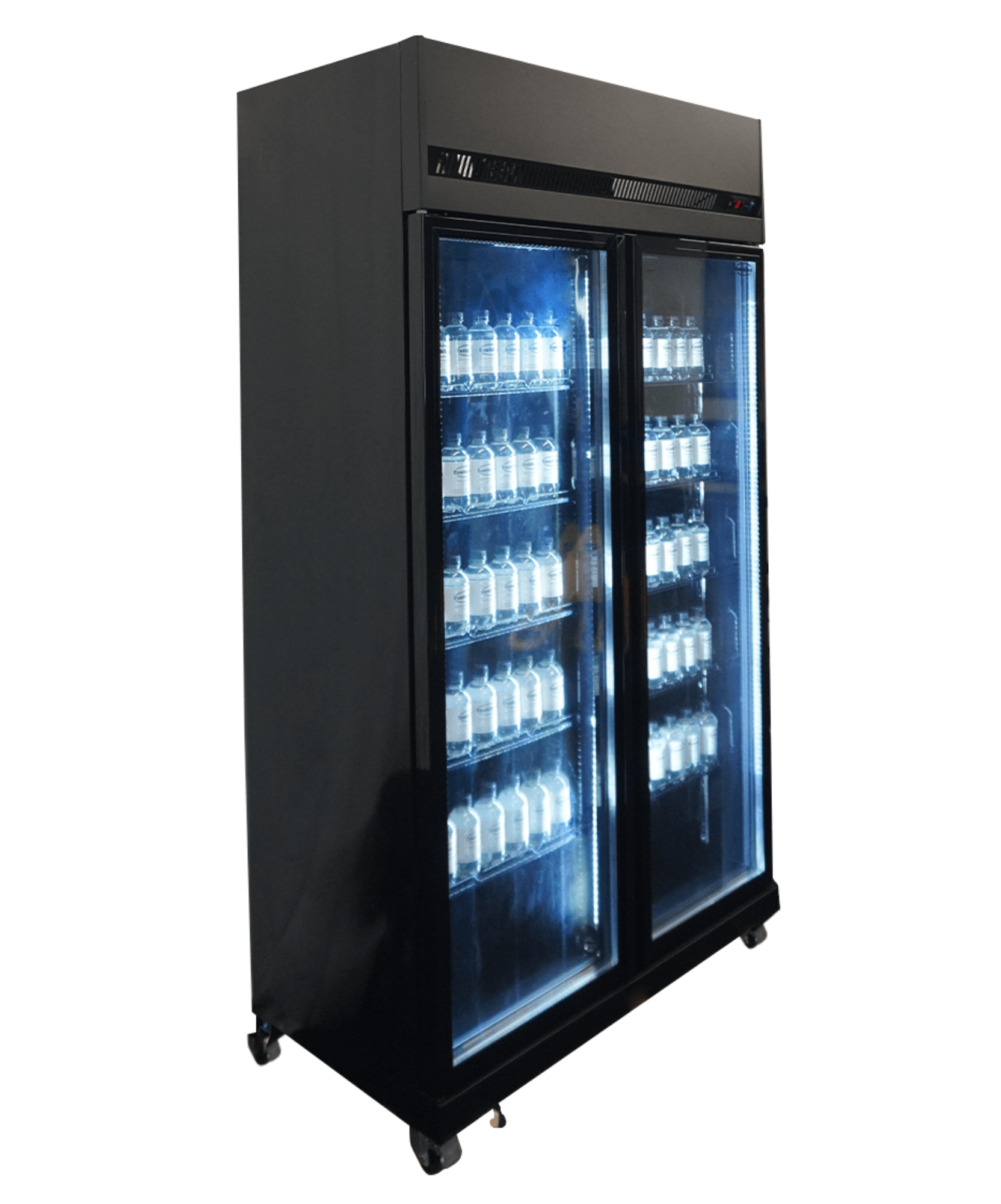 Picture of Combisteel Black Two-Door Glass Refrigerator - 770 L