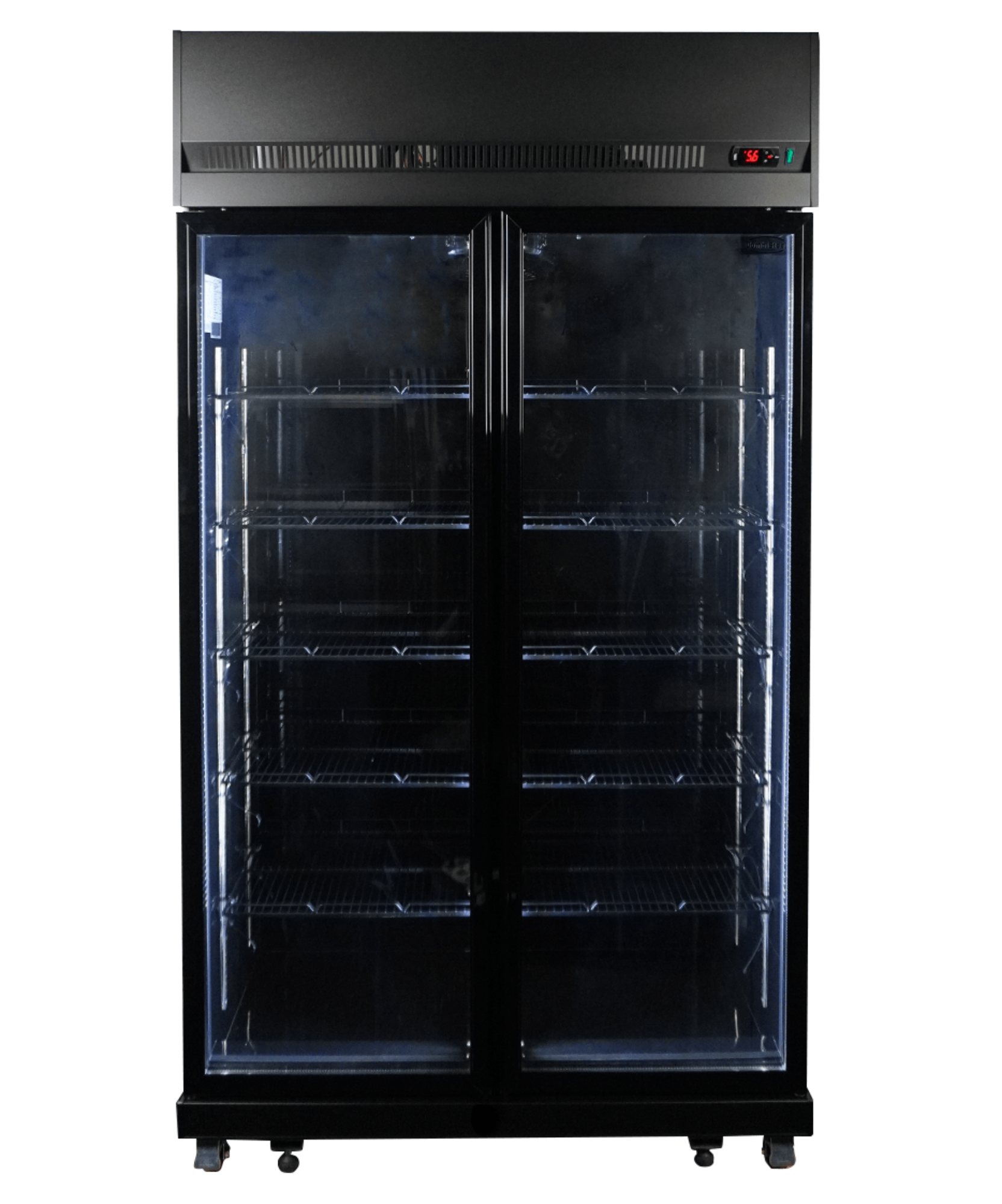Picture of Combisteel Black Two-Door Glass Refrigerator - 770 L