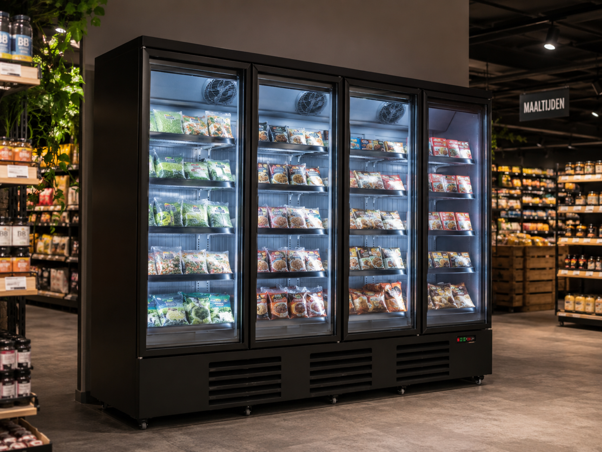 Picture of Combisteel JDE-2025F BL Four-Door Glass Freezer - 2120 L