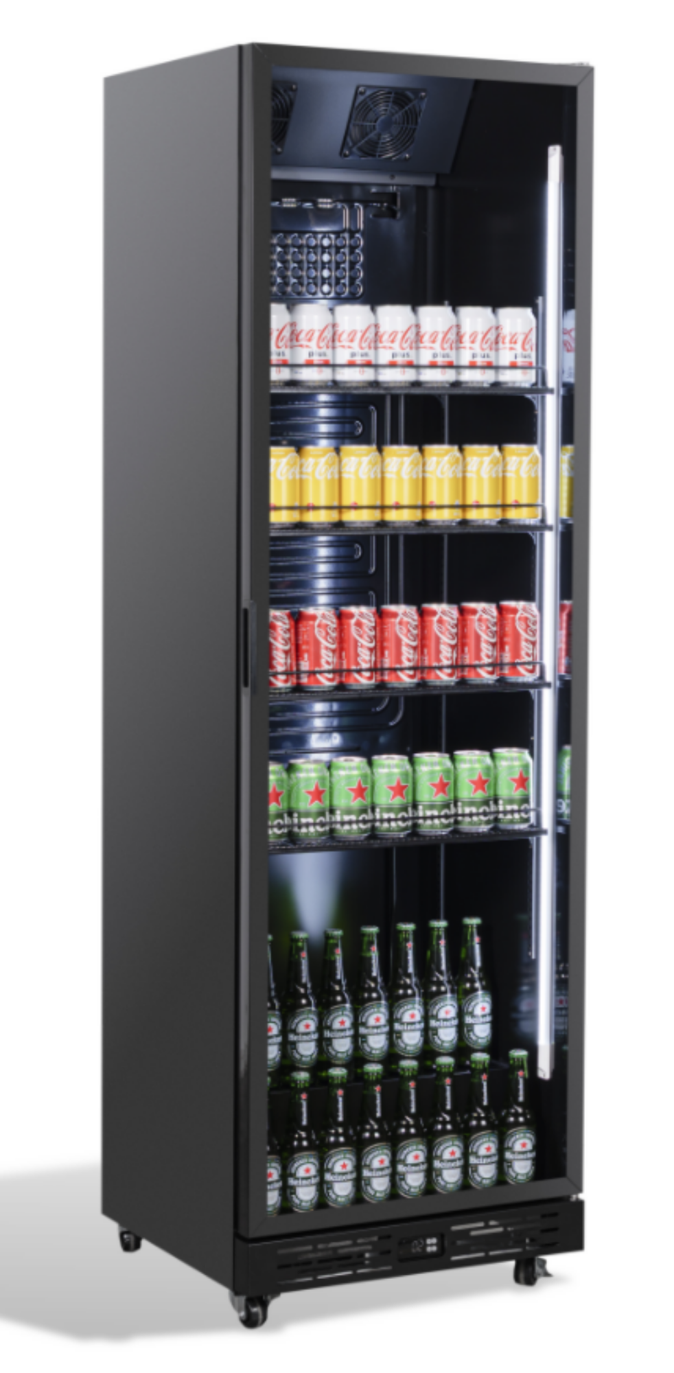 Picture of Combisteel NAP-360 Black Glass-Door Refrigerator - 375 L