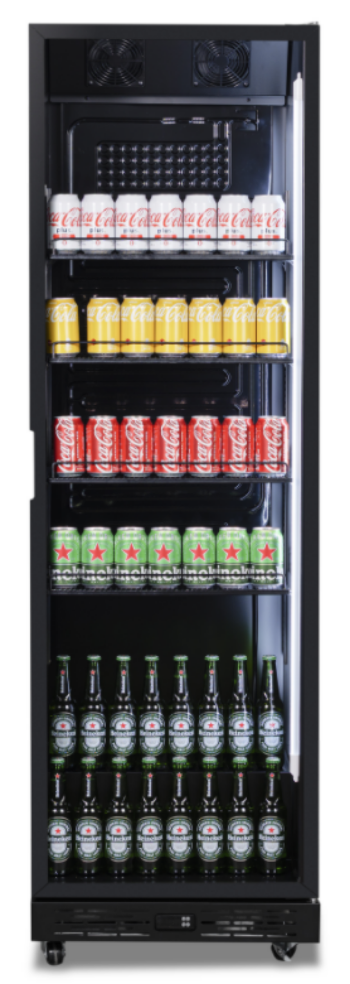Picture of Combisteel NAP-360 Black Glass-Door Refrigerator - 375 L
