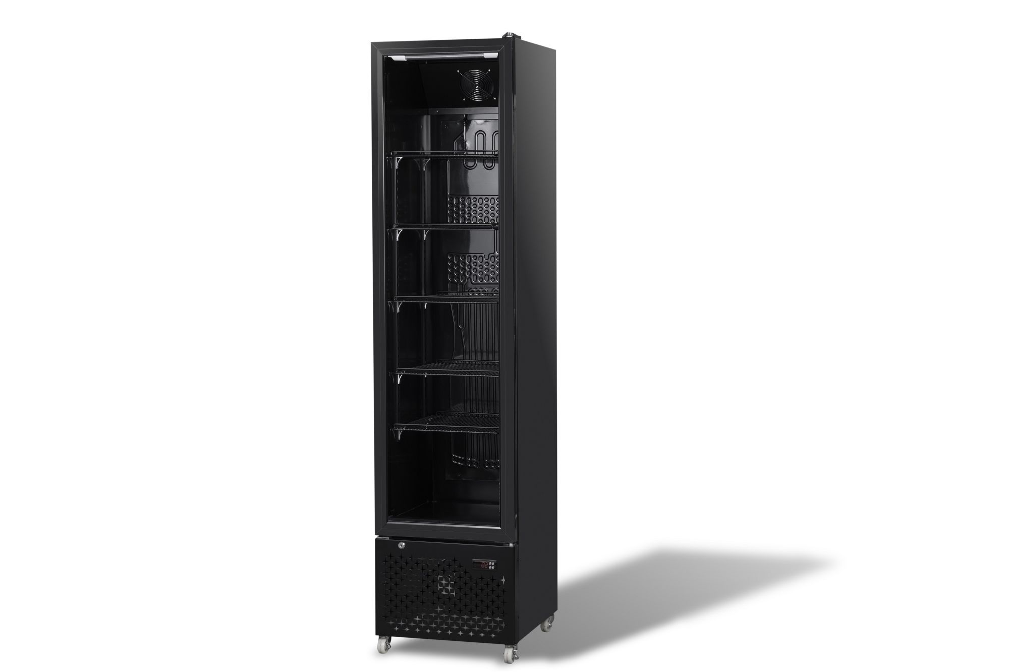 Picture of Combisteel NAP-250 Narrow Black Glass-Door Refrigerator - 217 L