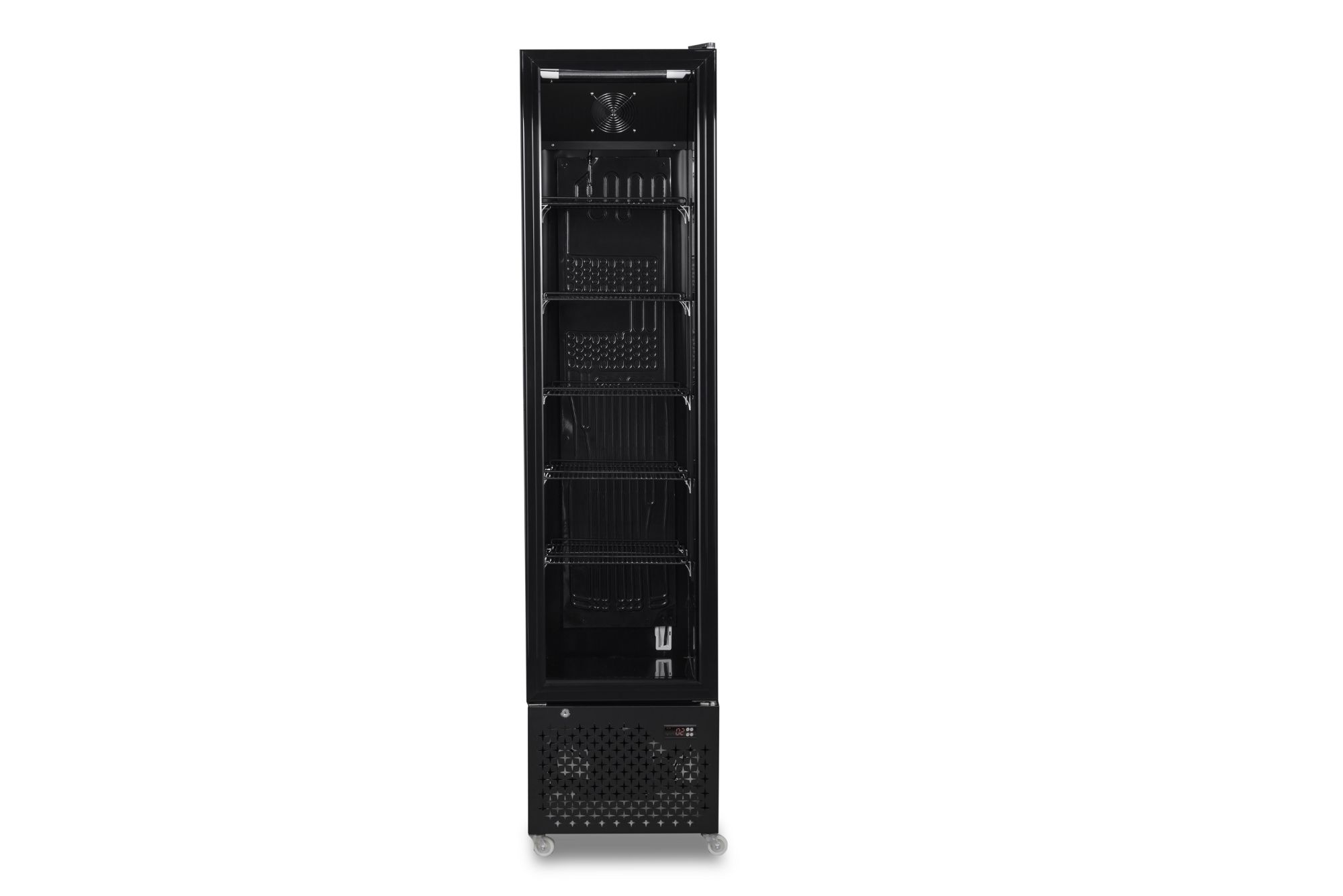 Picture of Combisteel NAP-250 Narrow Black Glass-Door Refrigerator - 217 L