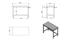 Picture of Combisteel 600 mm Open-Frame Worktable, Flat-Packed - 1200 mm