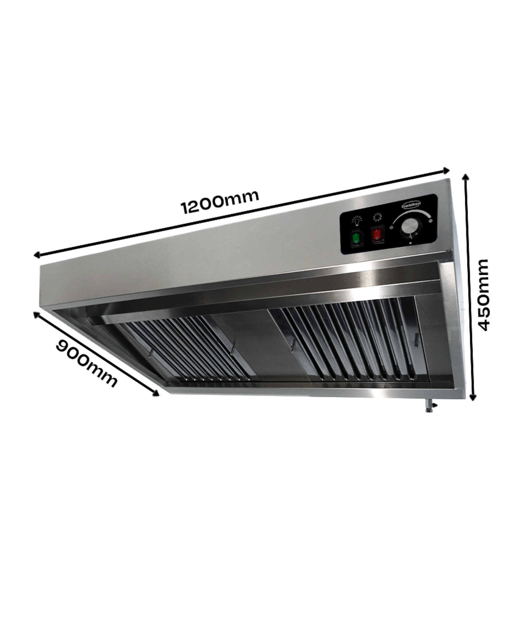 Picture of Combisteel Complete Wall-Mounted Hood - 1200 mm, 2000 m3/h