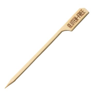 Picture of Tablecraft Gluten Free Bamboo Paddle Marker 3.5" (100 Pack)