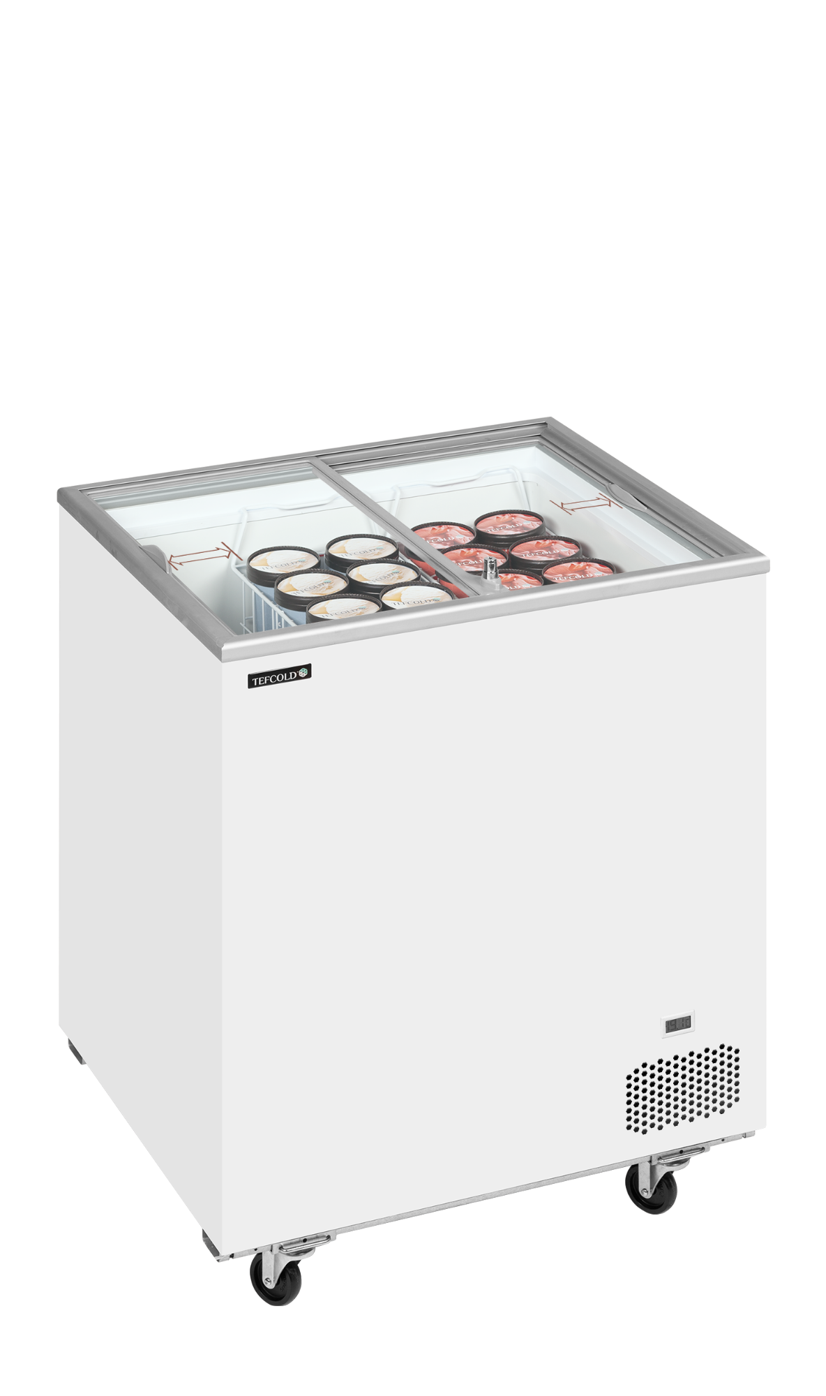 Picture of Tefcold IC202SC Chest freezer with flat sliding glass lids