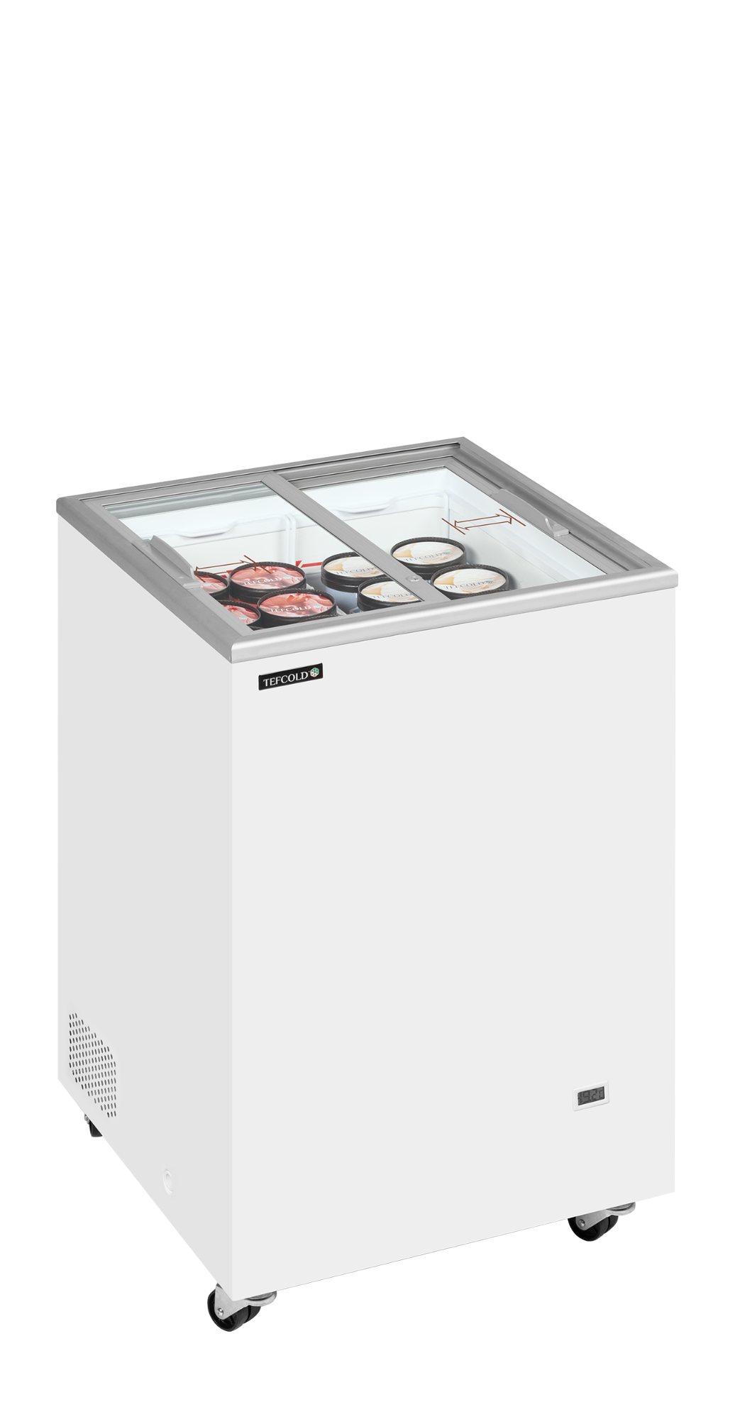 Picture of Tefcold IC102SC Chest freezer with flat sliding glass lids