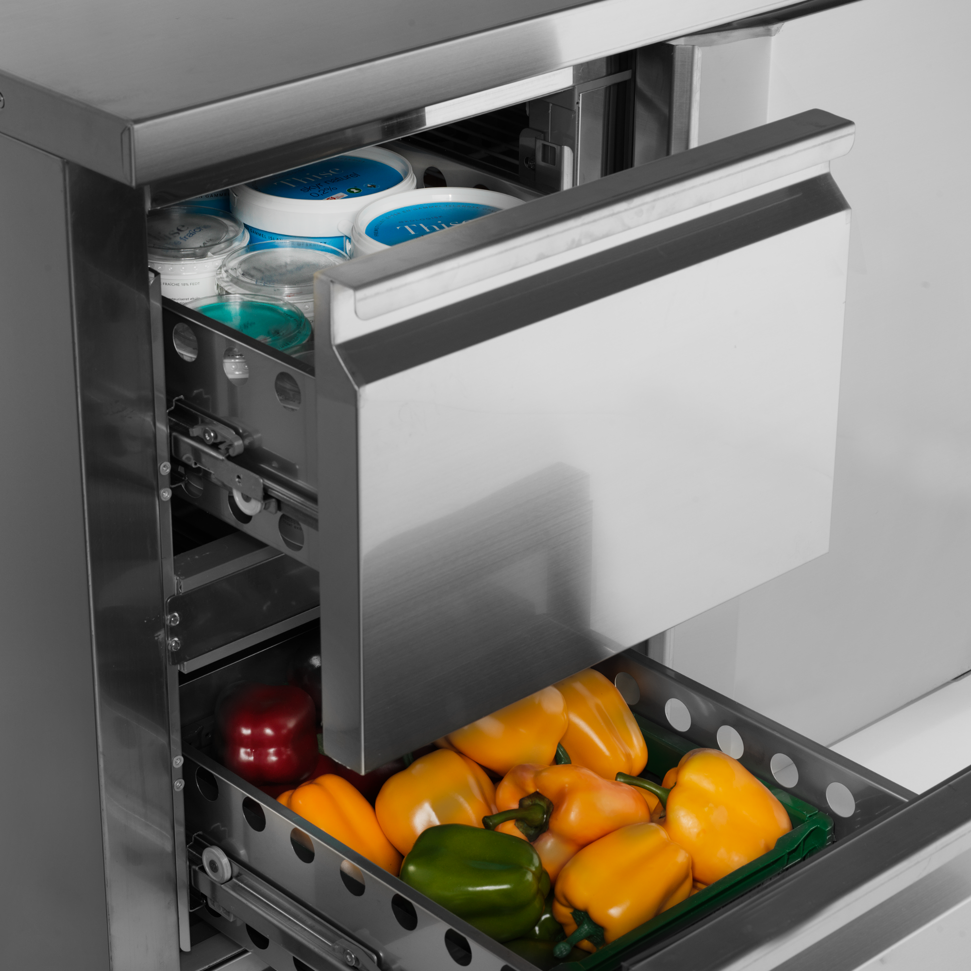 Picture of Tefcold CK7210X1SP Stainless steel counter chiller with GN1/1 shelves
