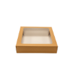 Picture of 9x9x2" Kraft brown apple tart box with window (2x25) 50 units