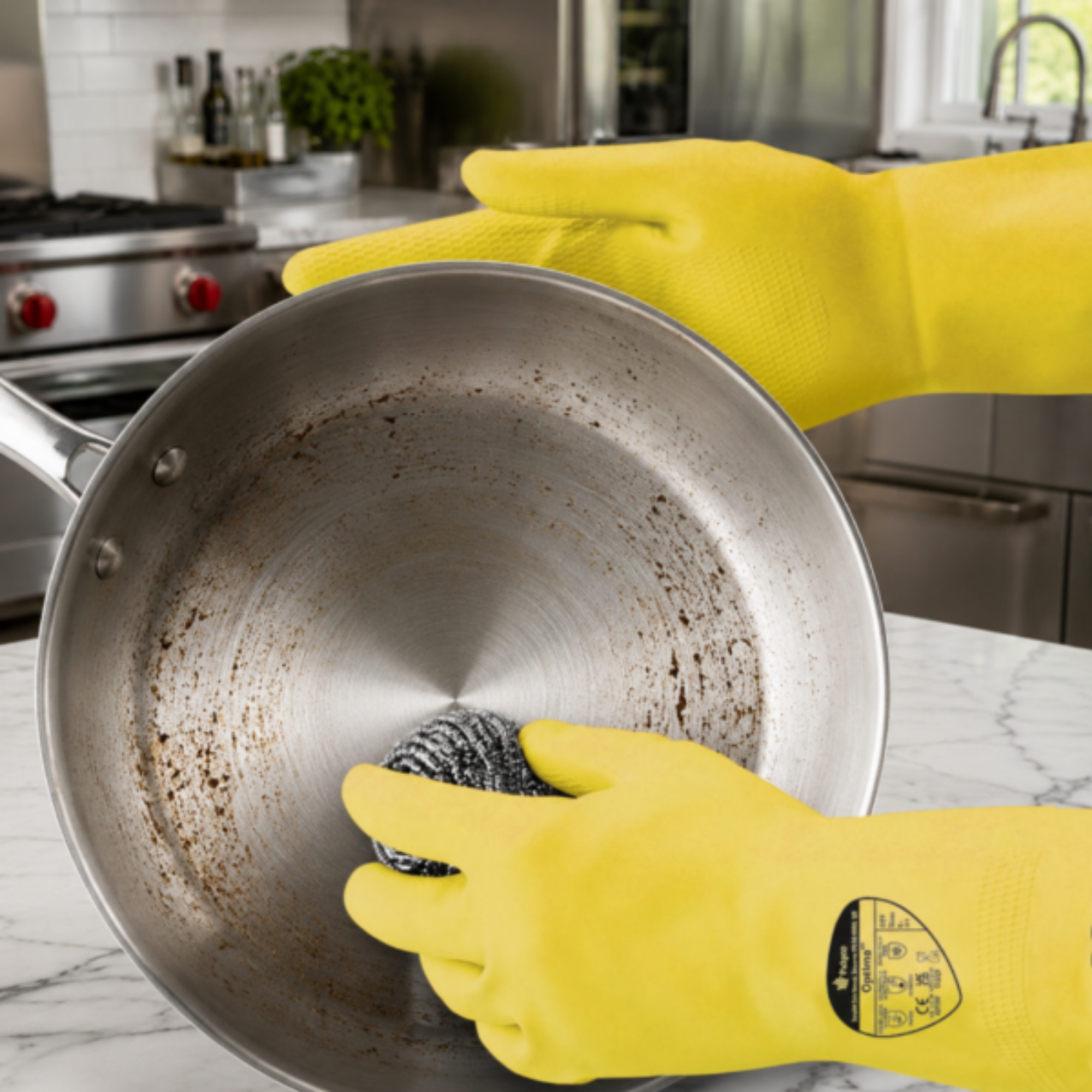 Picture of Household Yellow Rubber Gloves L (12x12)