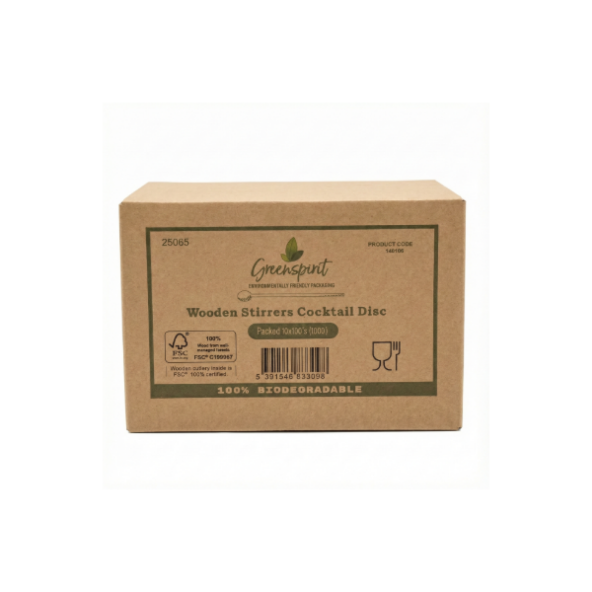 Picture of Wooden Cocktail Disc Stirrer 10x100 (1000)