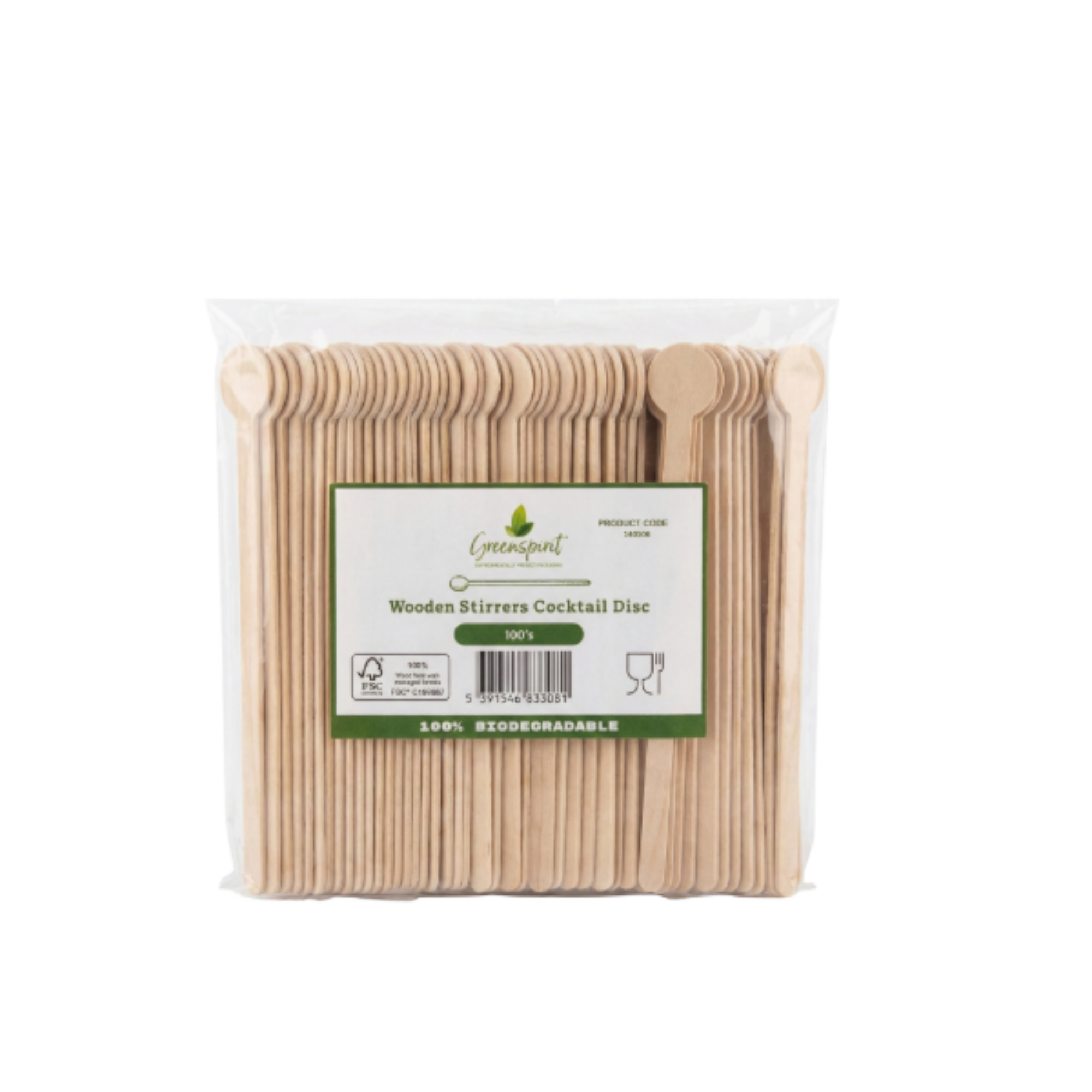Picture of Wooden Cocktail Disc Stirrer 10x100 (1000)