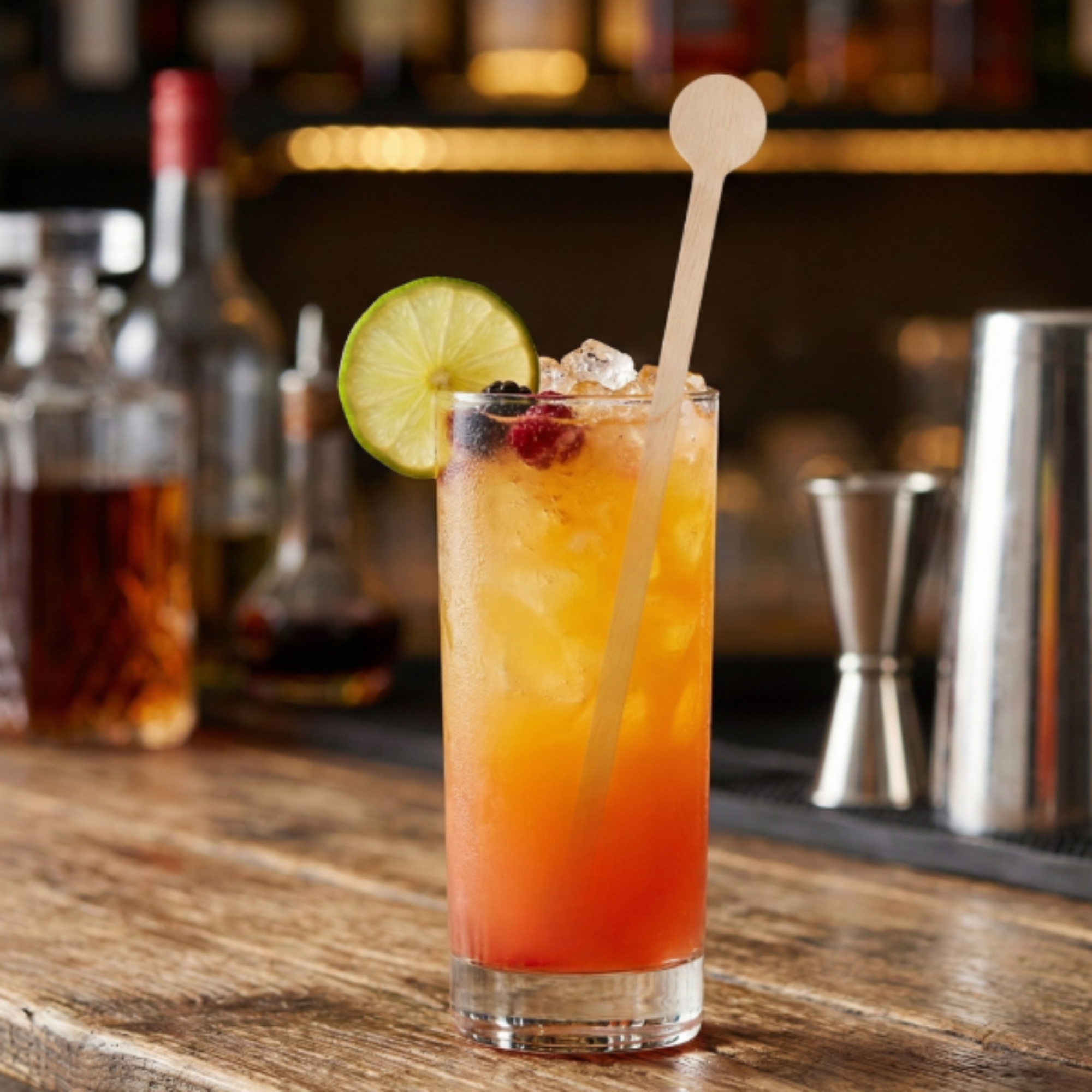 Picture of Wooden Cocktail Disc Stirrer 10x100 (1000)