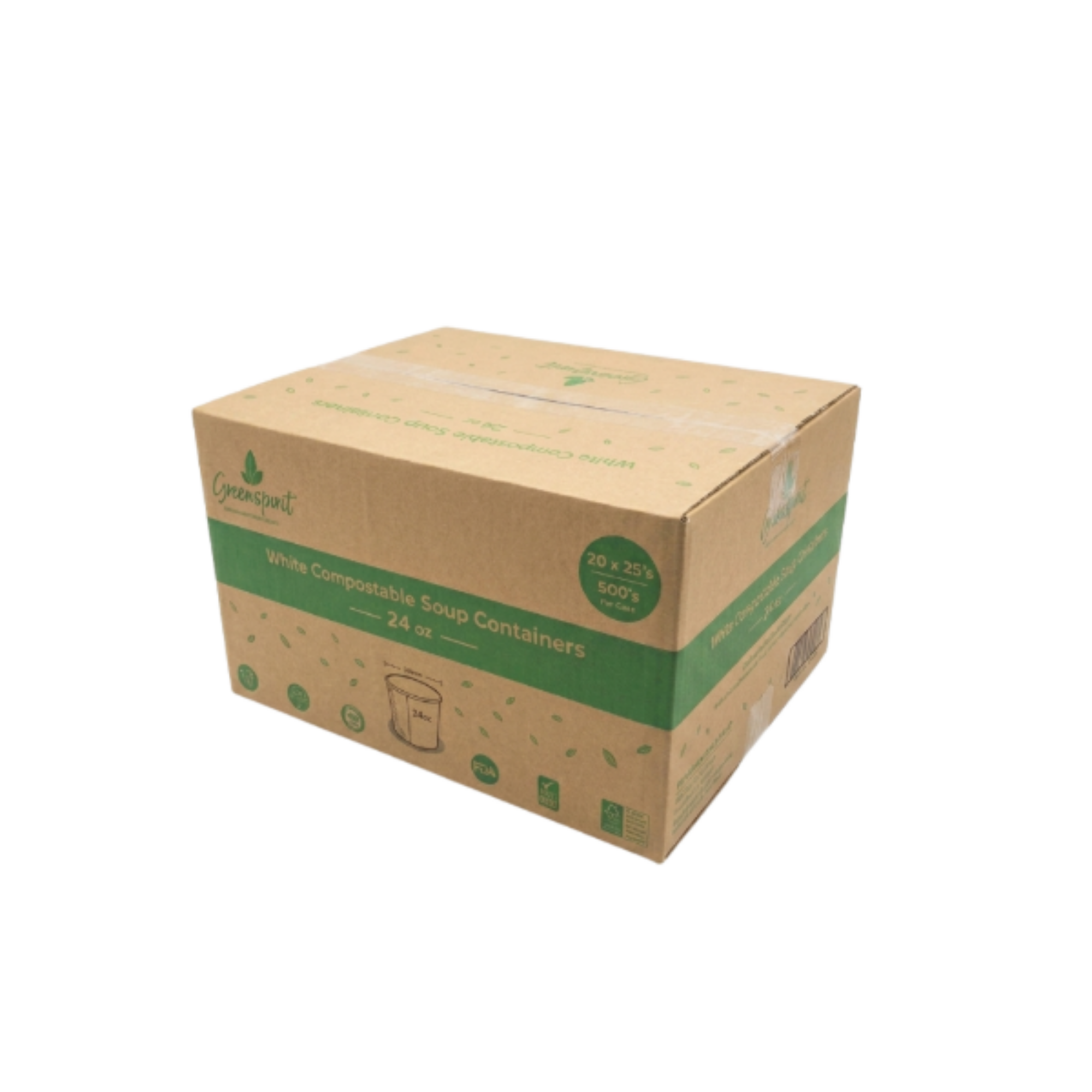 Picture of 24oz White Greenspirit Compostable Soup Containers (CS2)(20x25)