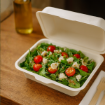 Picture of New 7"x5" Small Bagasse Rectangle Meal Box(4x50's) PFAS FREE