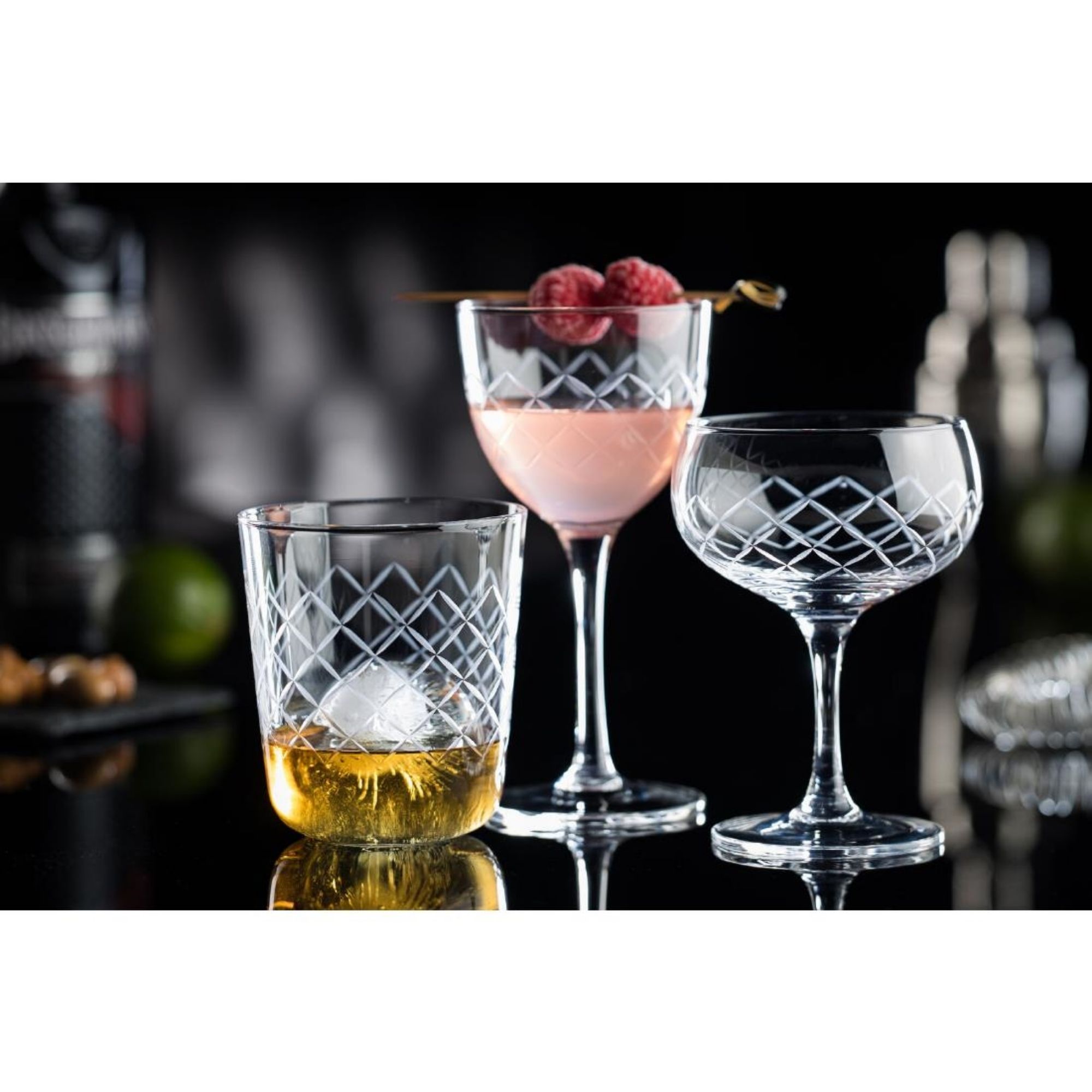 Picture of Utopia Raffles Diamond Martini Glasses 190ml (6 Pack)