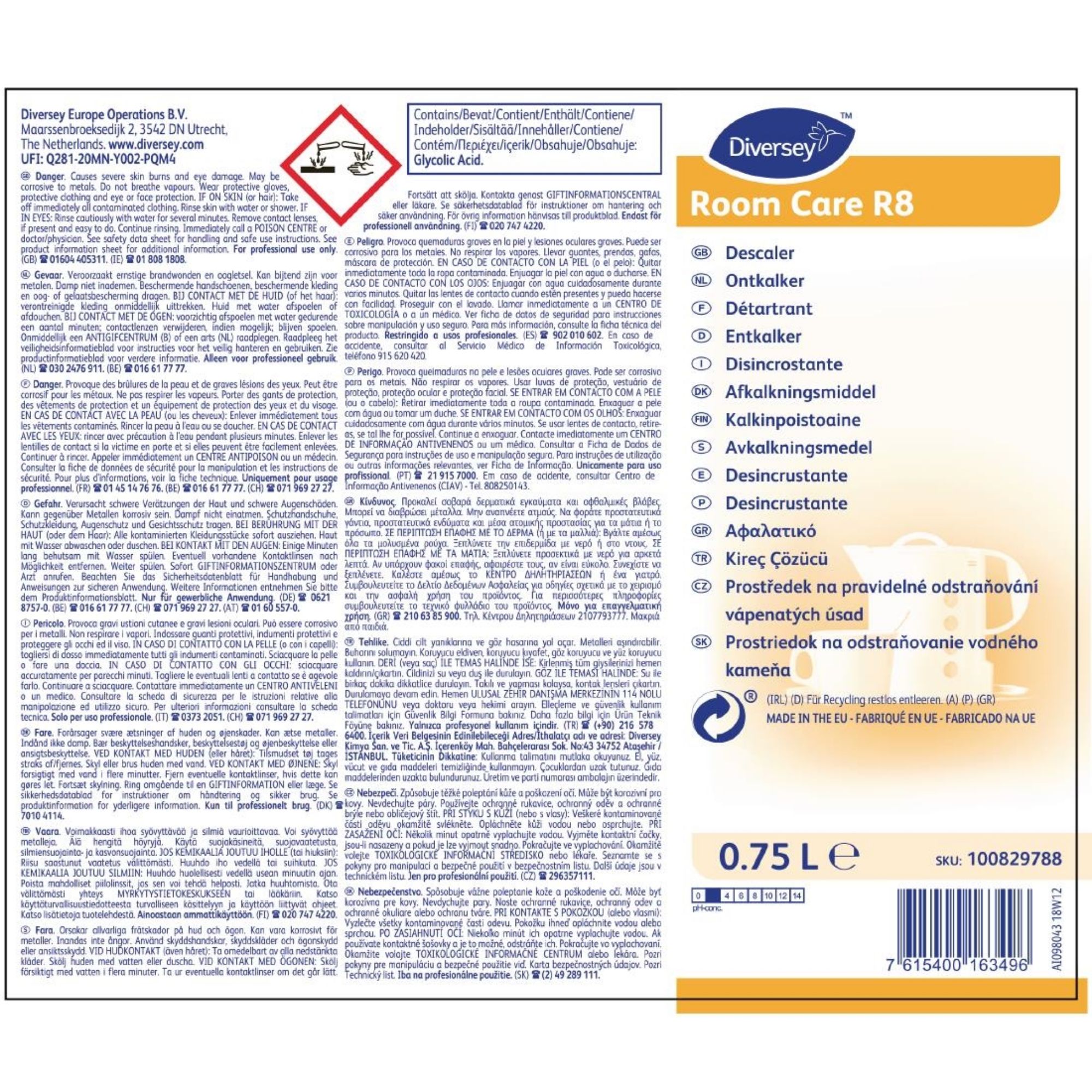 Picture of Room Care R8 Descaler Ready To Use 750ml
