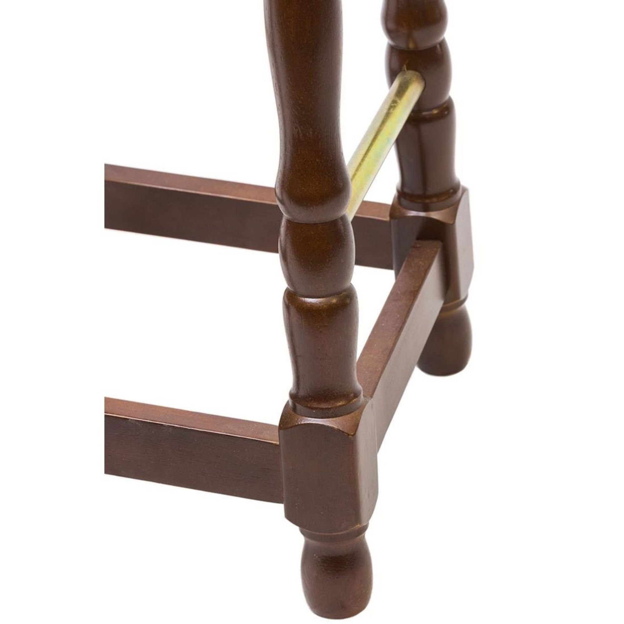 Picture of Classic Dark Wood High Bar Stool with Black Diamond Seat (2 Pack)