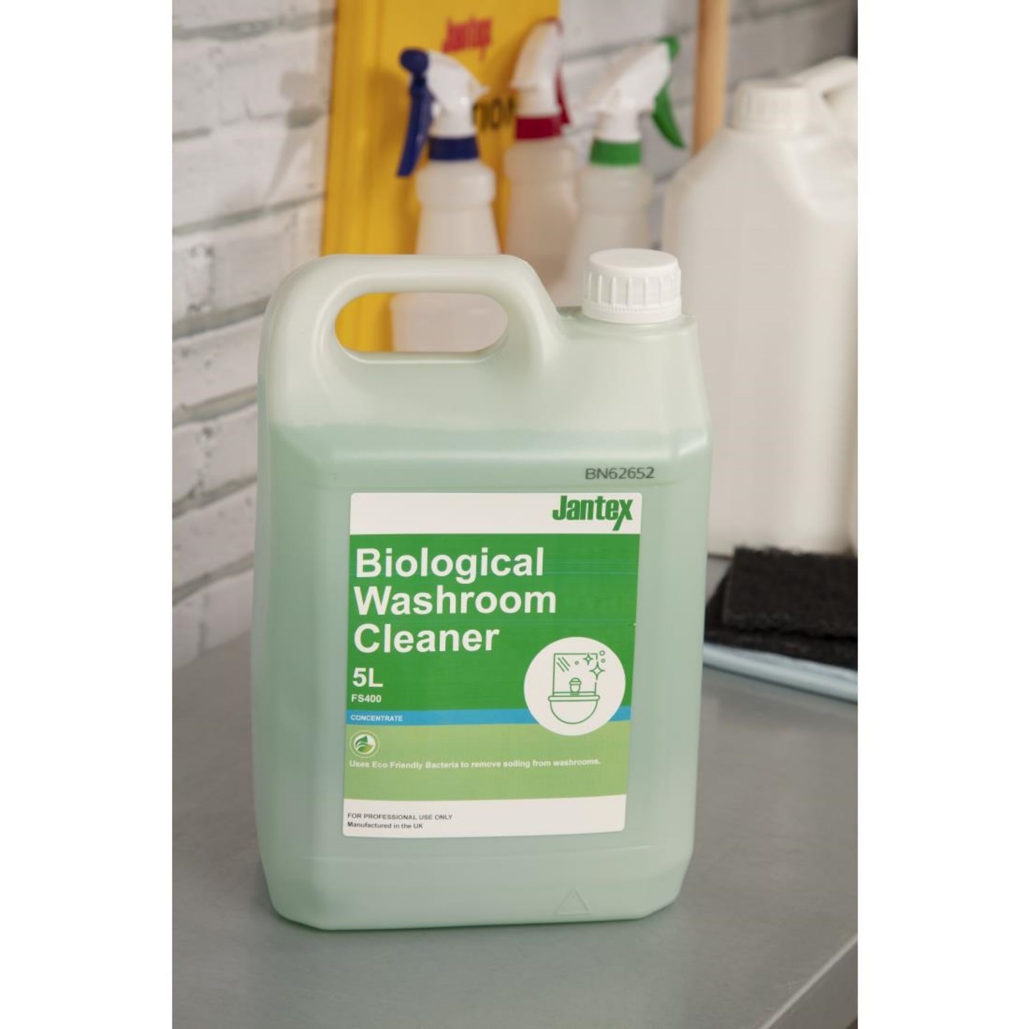 Picture of Jantex Green Biological Washroom Cleaner Concentrate 5Ltr