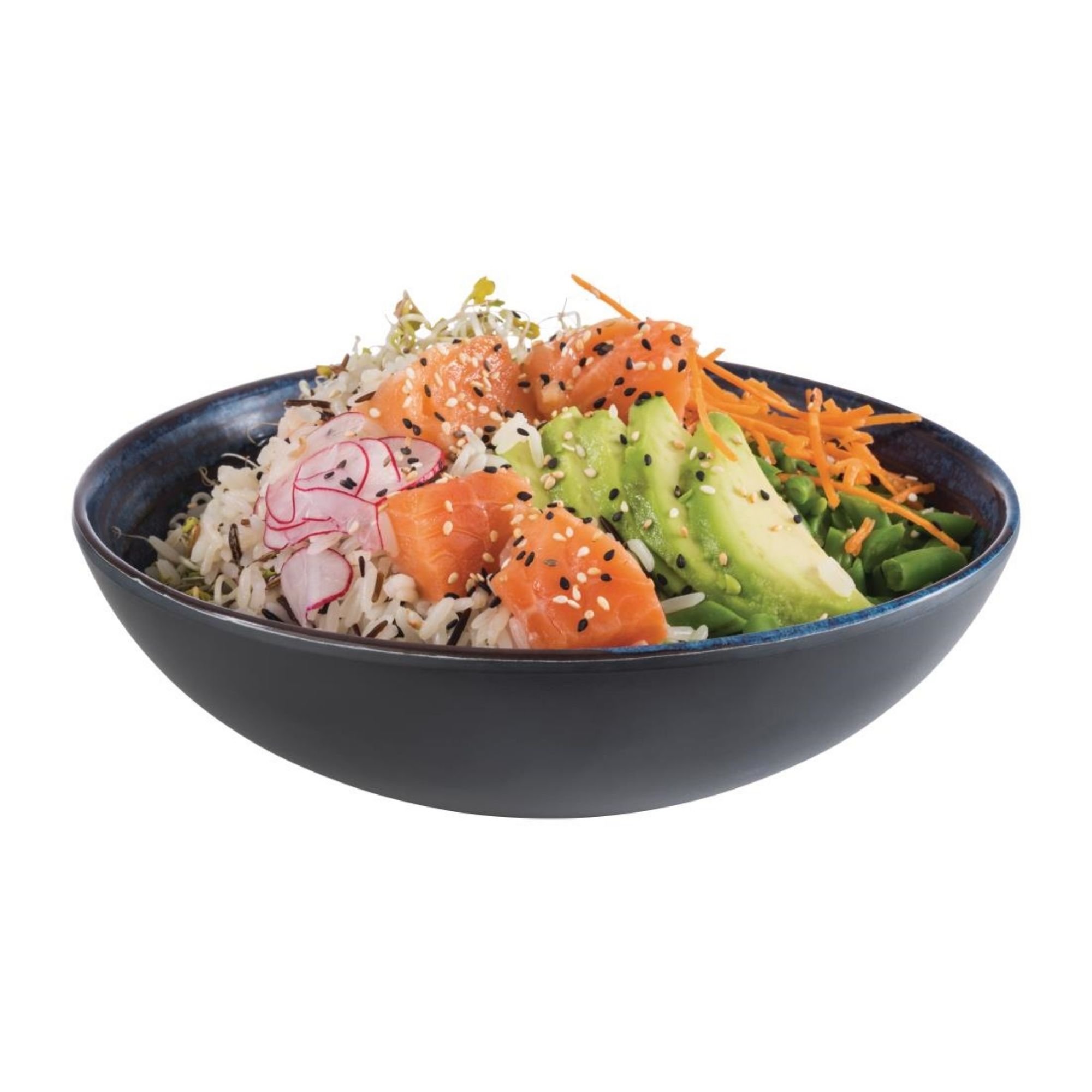Picture of APS Loops Blue Melamine Deep Bowl 290mm