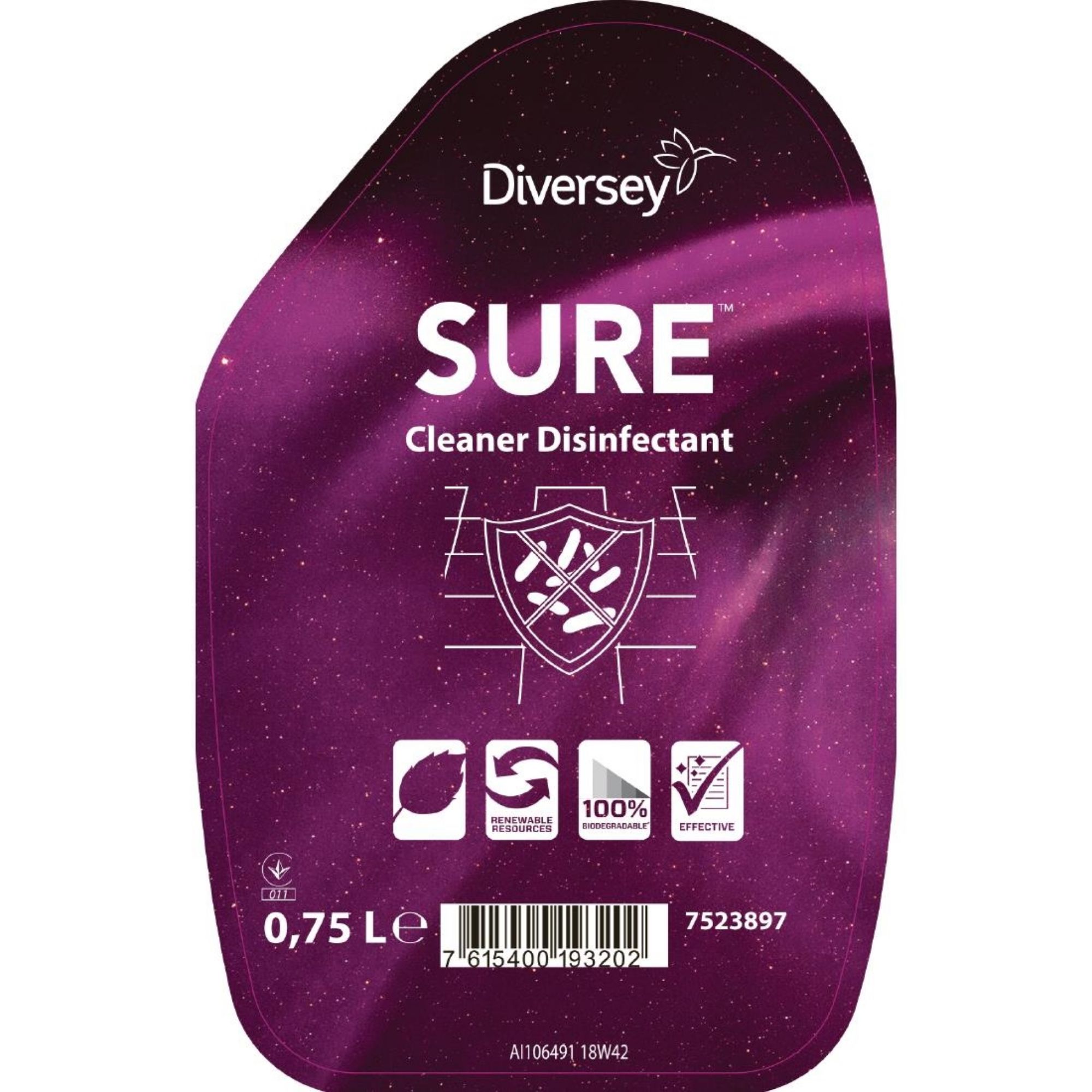 Picture of SURE Cleaner and Disinfectant / Descaler Refill Bottles 750ml (6 Pack)