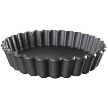 Picture of Matfer Bourgeat Exoglass Round Fluted Tartlet Mould 110mm (12 Pack)
