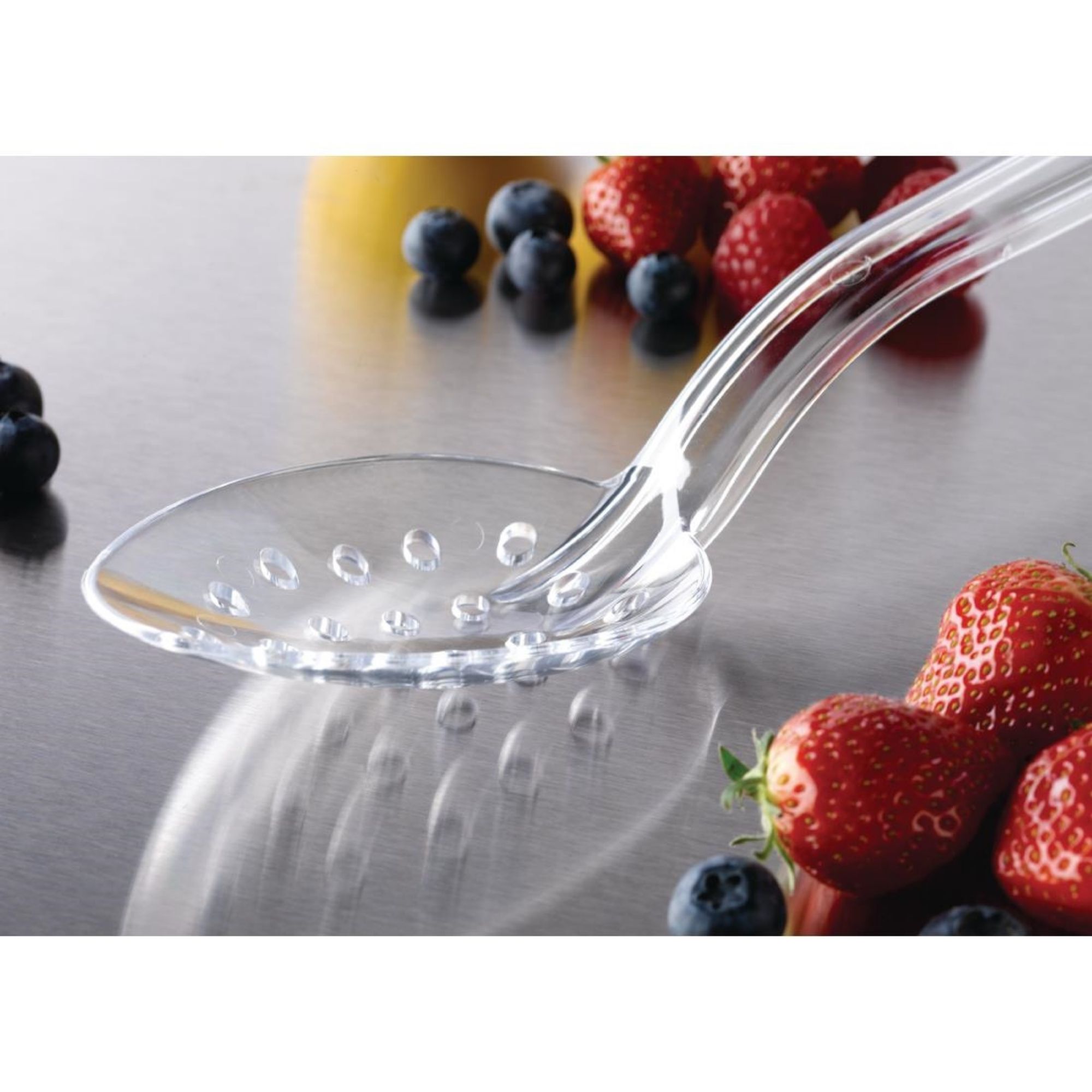 Picture of Matfer Bourgeat Exoglass Perforated Serving Spoon Clear 13"