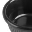 Picture of Olympia Kristallon Melamine Fluted Ramekins Black 57mm (12 Pack)