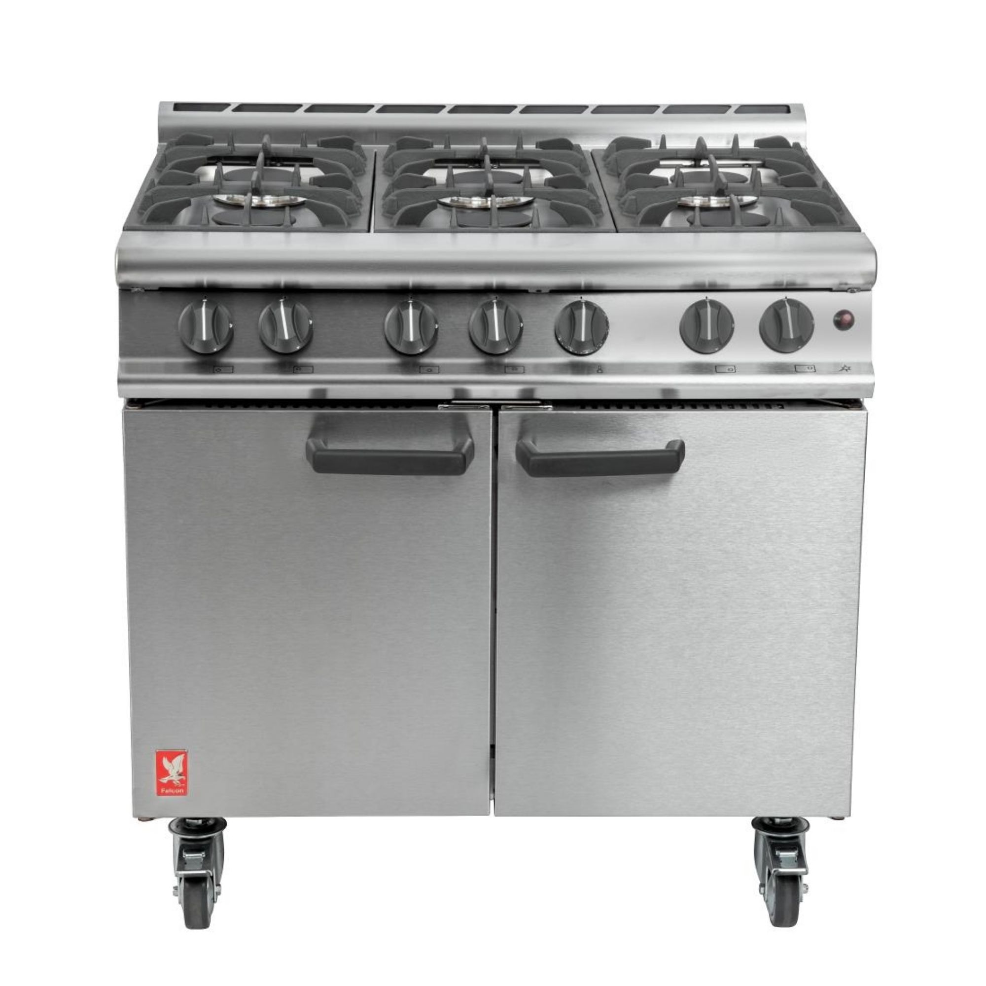 Picture of Falcon 6 Burner Dominator Plus Oven Range G3101 Natural Gas with Castors