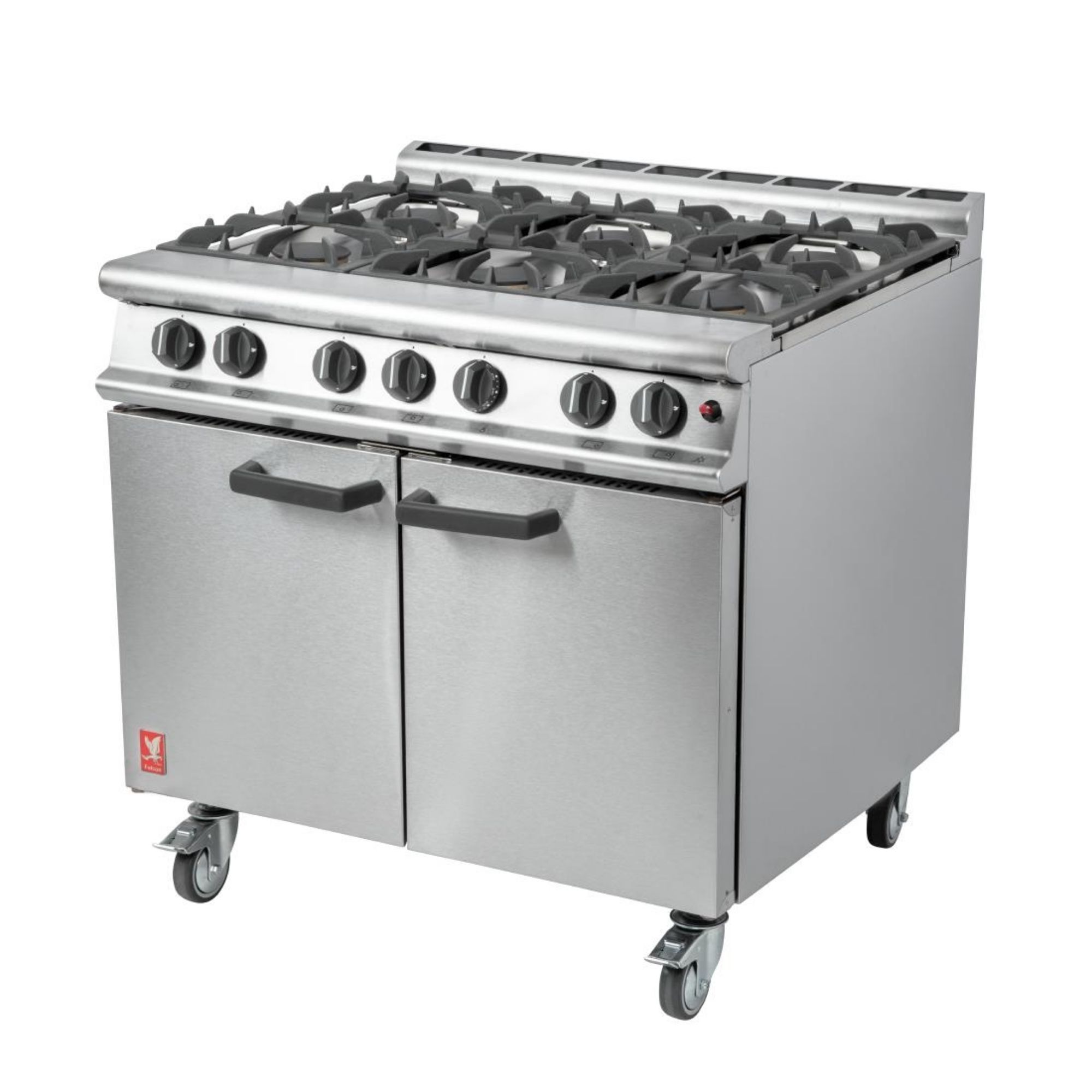 Picture of Falcon 6 Burner Dominator Plus Oven Range G3101 Natural Gas with Castors