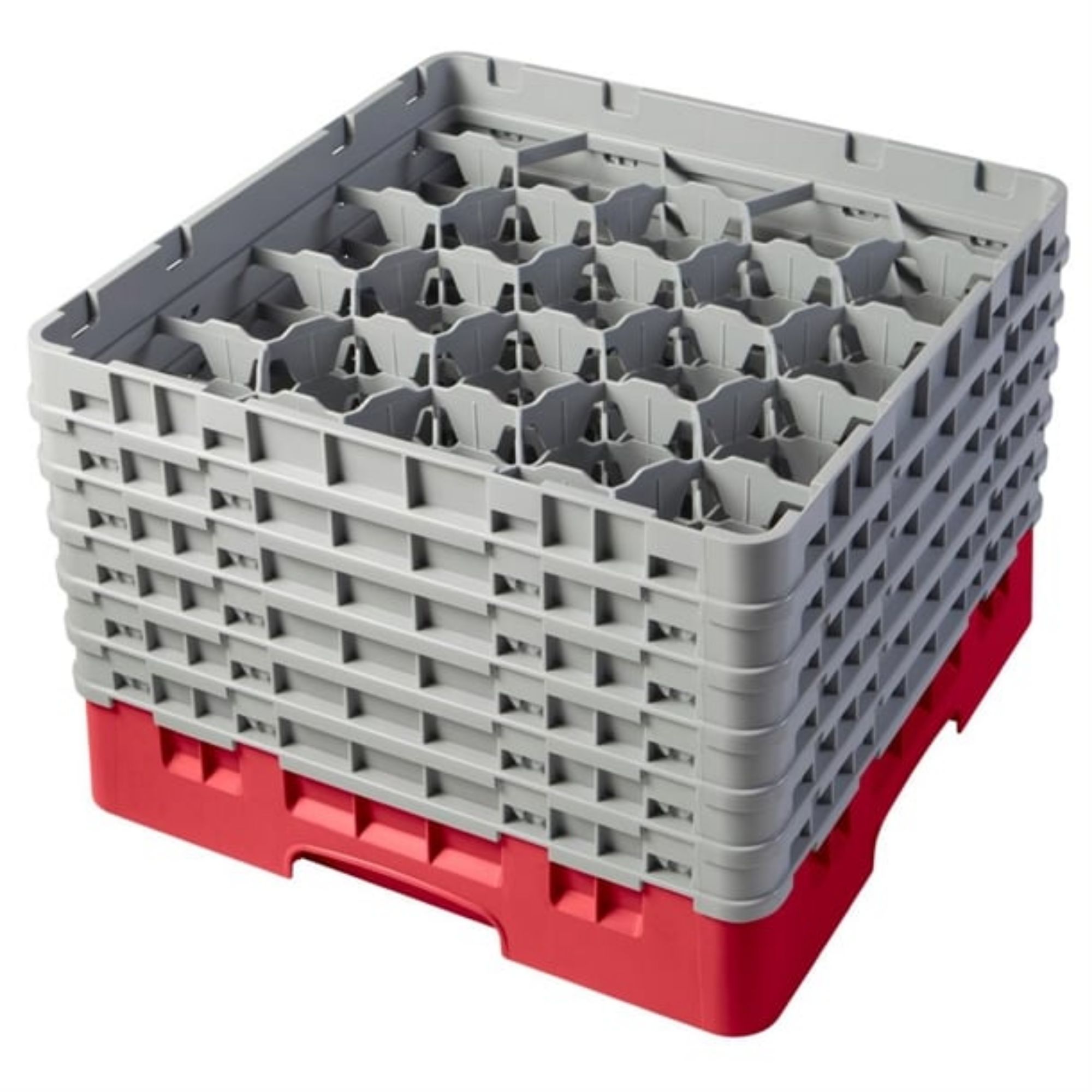 Picture of Cambro Camrack Red 20 Compartments Max Glass Height 298mm