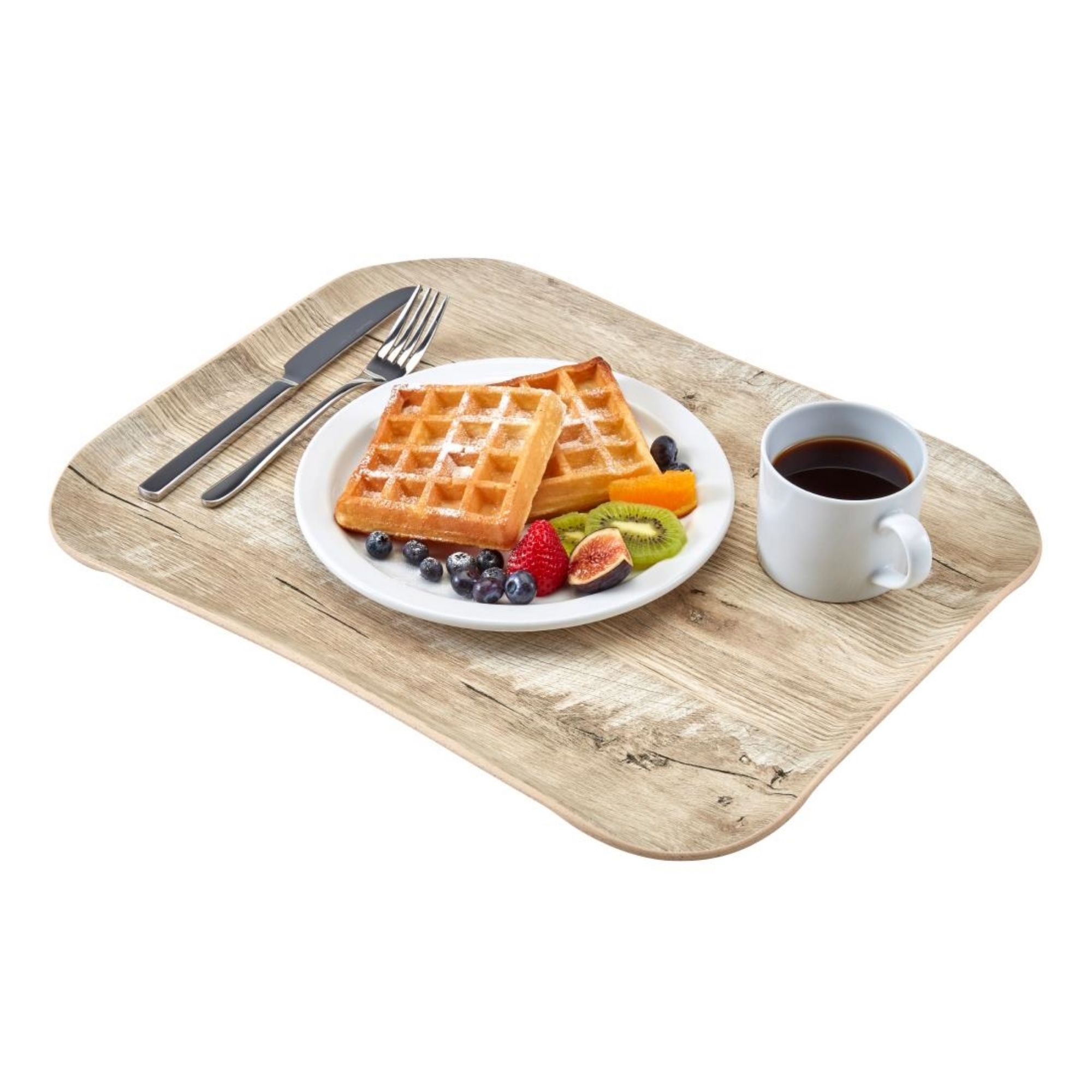 Picture of Cambro Versatray Century Non-Slip Light Oak Textured Wood Effect 330x430mm