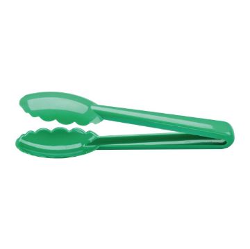 Picture of Mercer Culinary Hells Tools Utility Tongs Green 240mm