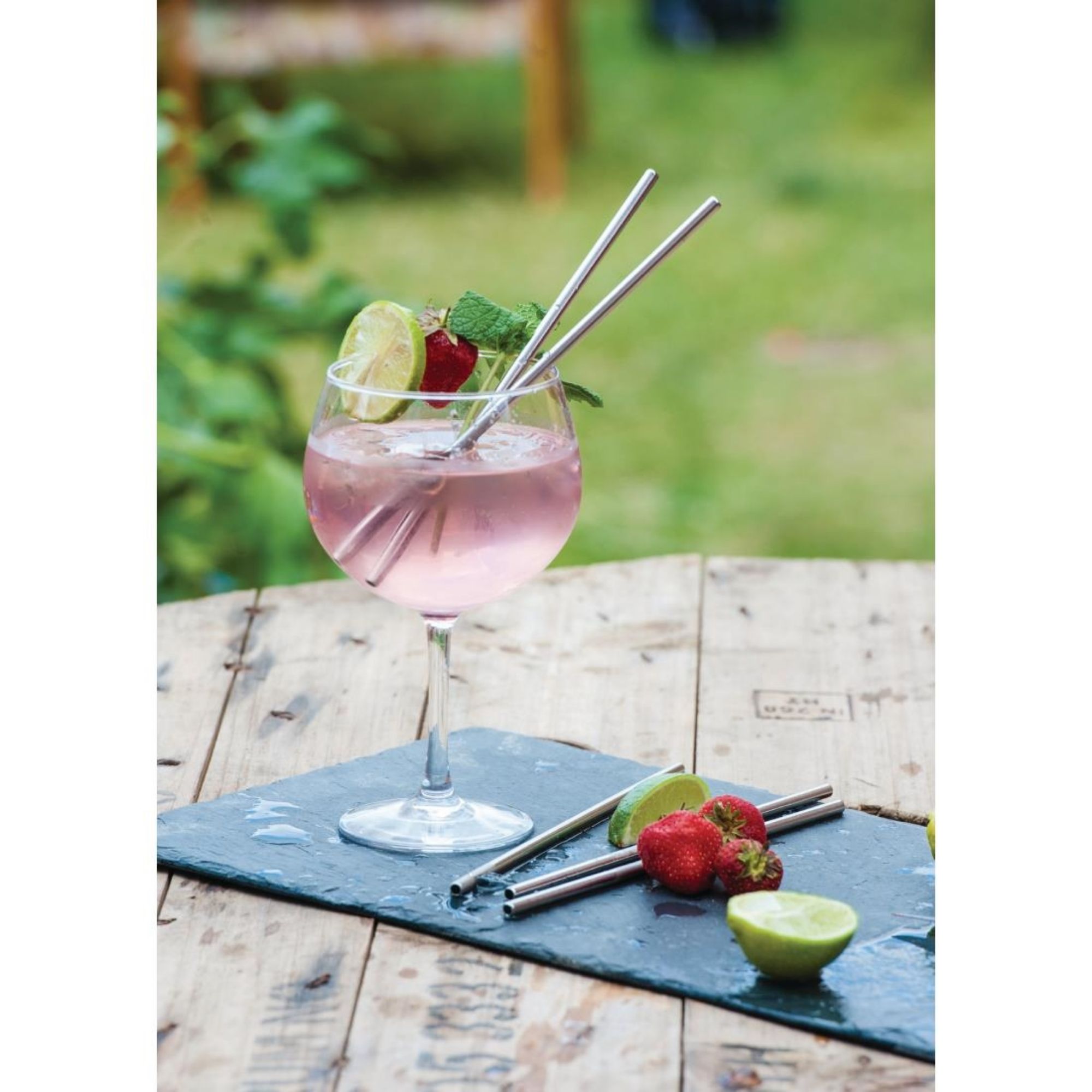 Picture of Beaumont Stainless Steel Metal Straws 8.5" (25 Pack)