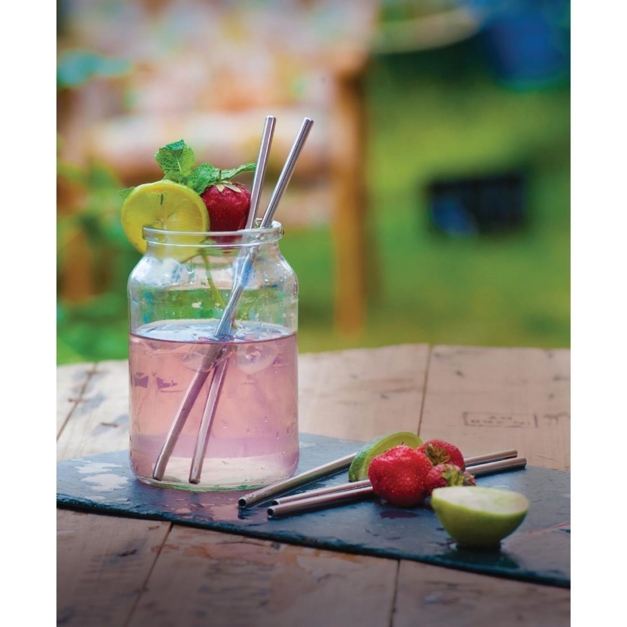 Picture of Beaumont Stainless Steel Metal Straws 8.5" (25 Pack)